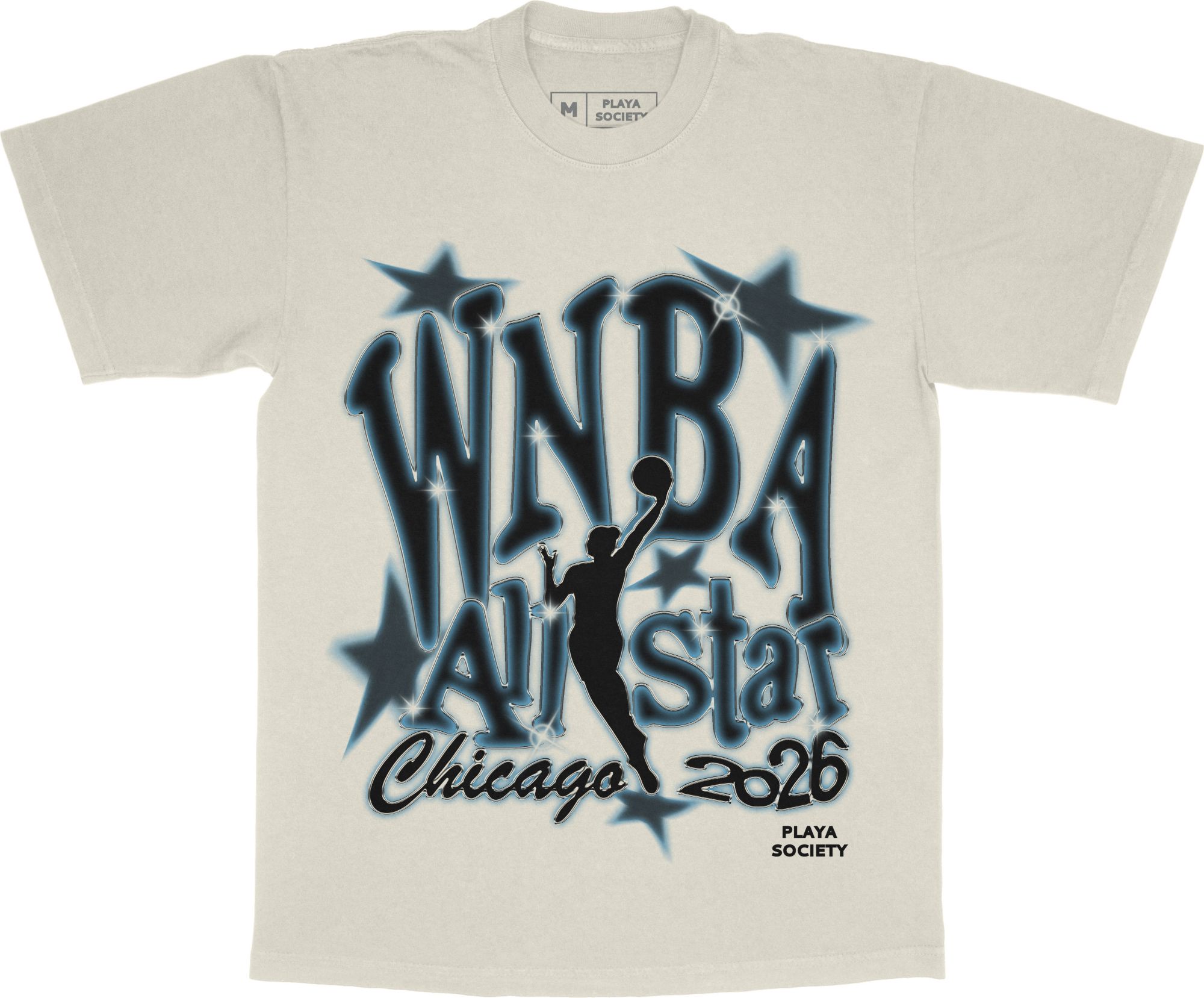 PLAYA SOCIETY Men's WNBA All-Star Game 2026 Off White T-Shirt