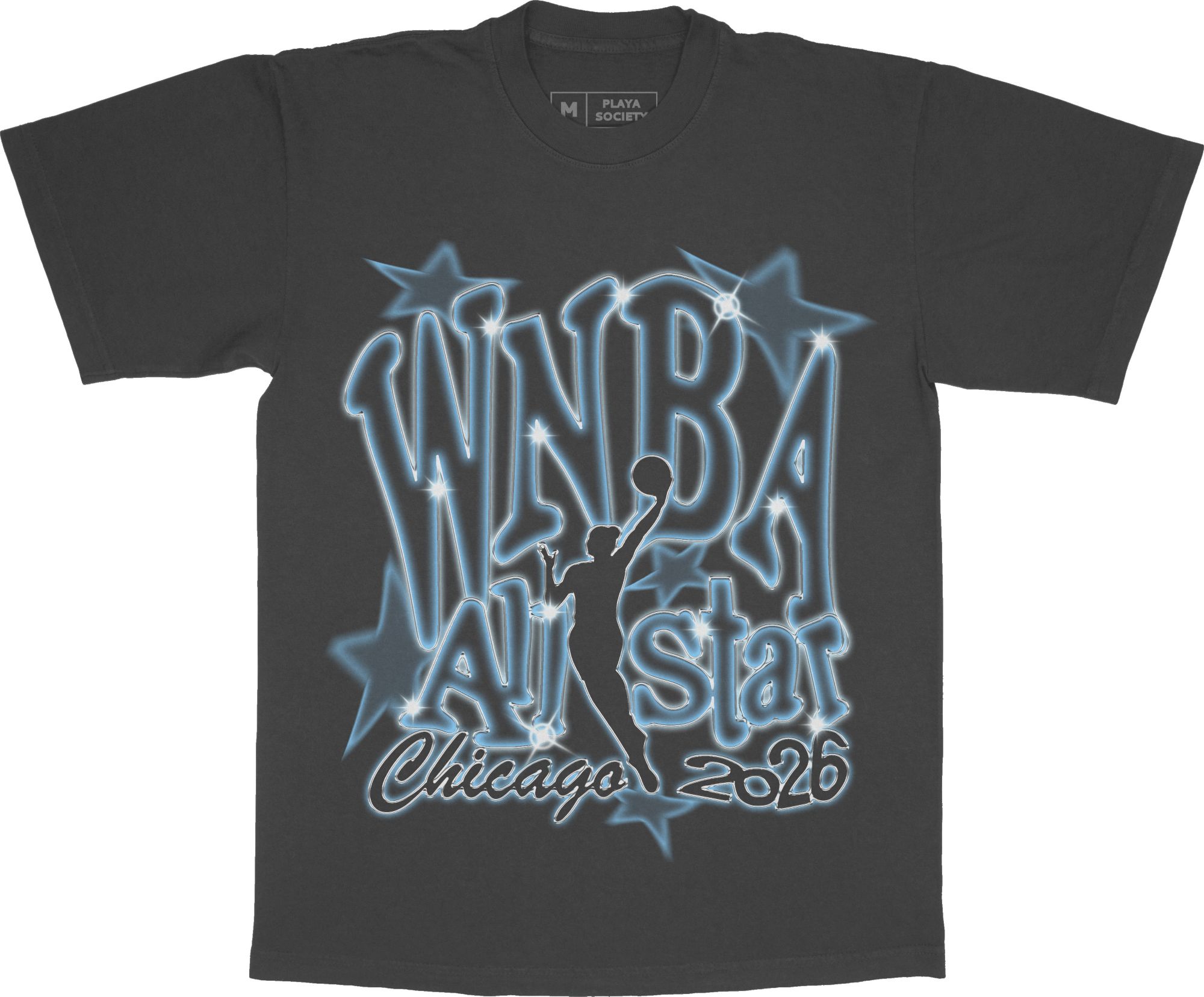 PLAYA SOCIETY Men's WNBA All-Star Game 2026 Black T-Shirt