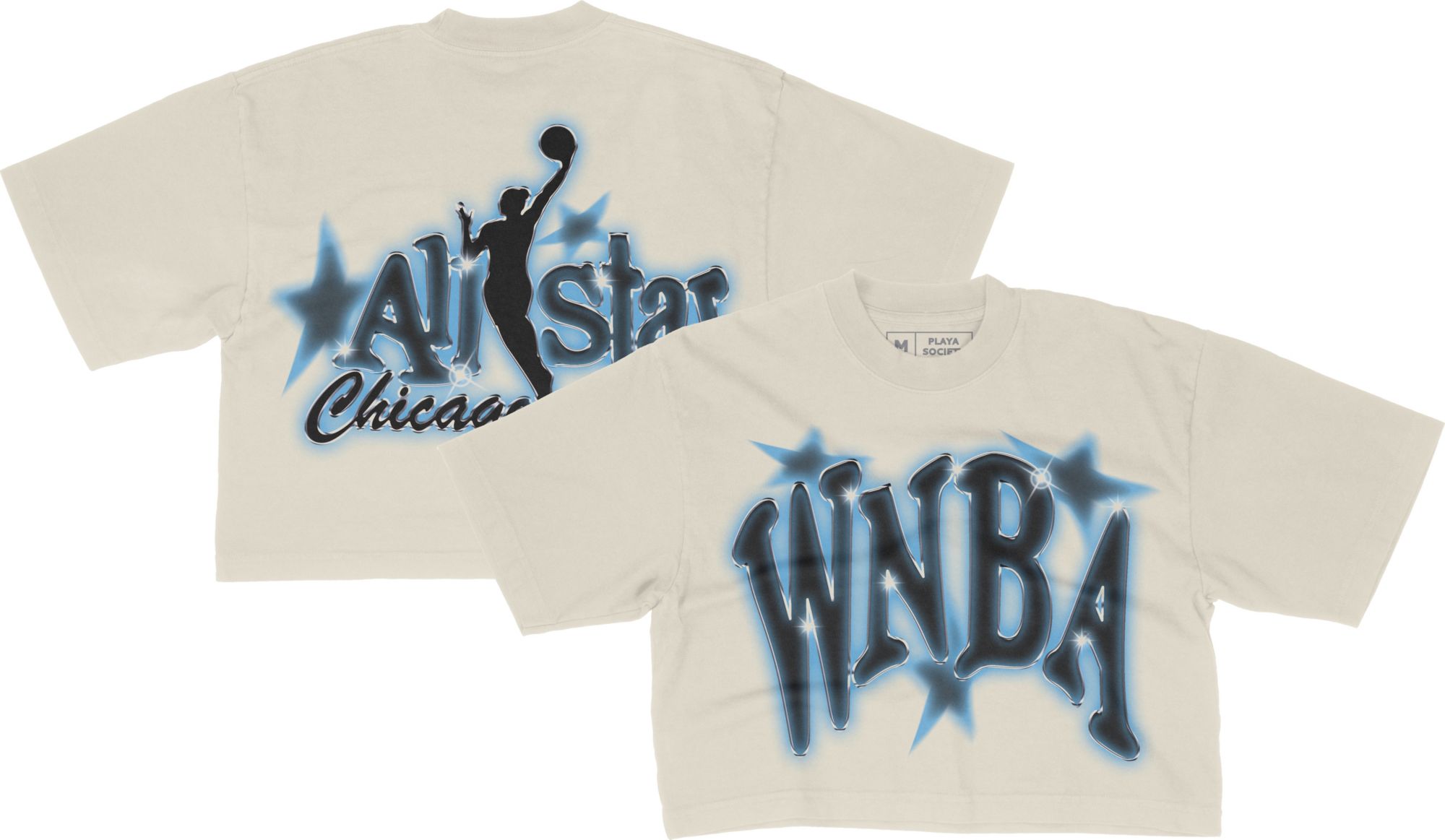 PLAYA SOCIETY Women's WNBA All-Star Game 2026 Off White Cropped T-Shirt