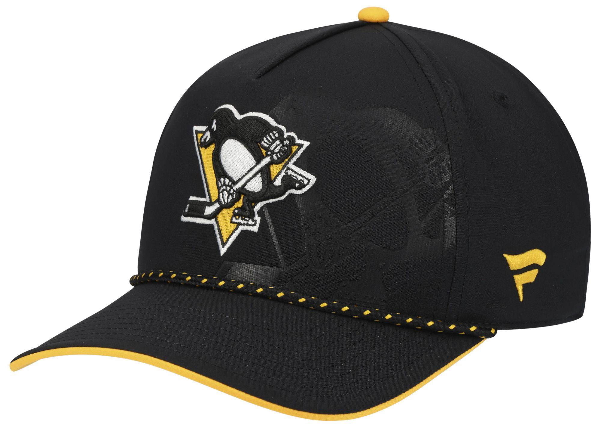 NHL Adult Pittsburgh Penguins Black 2026 Draft A-Frame Snapback Adjustable Hat