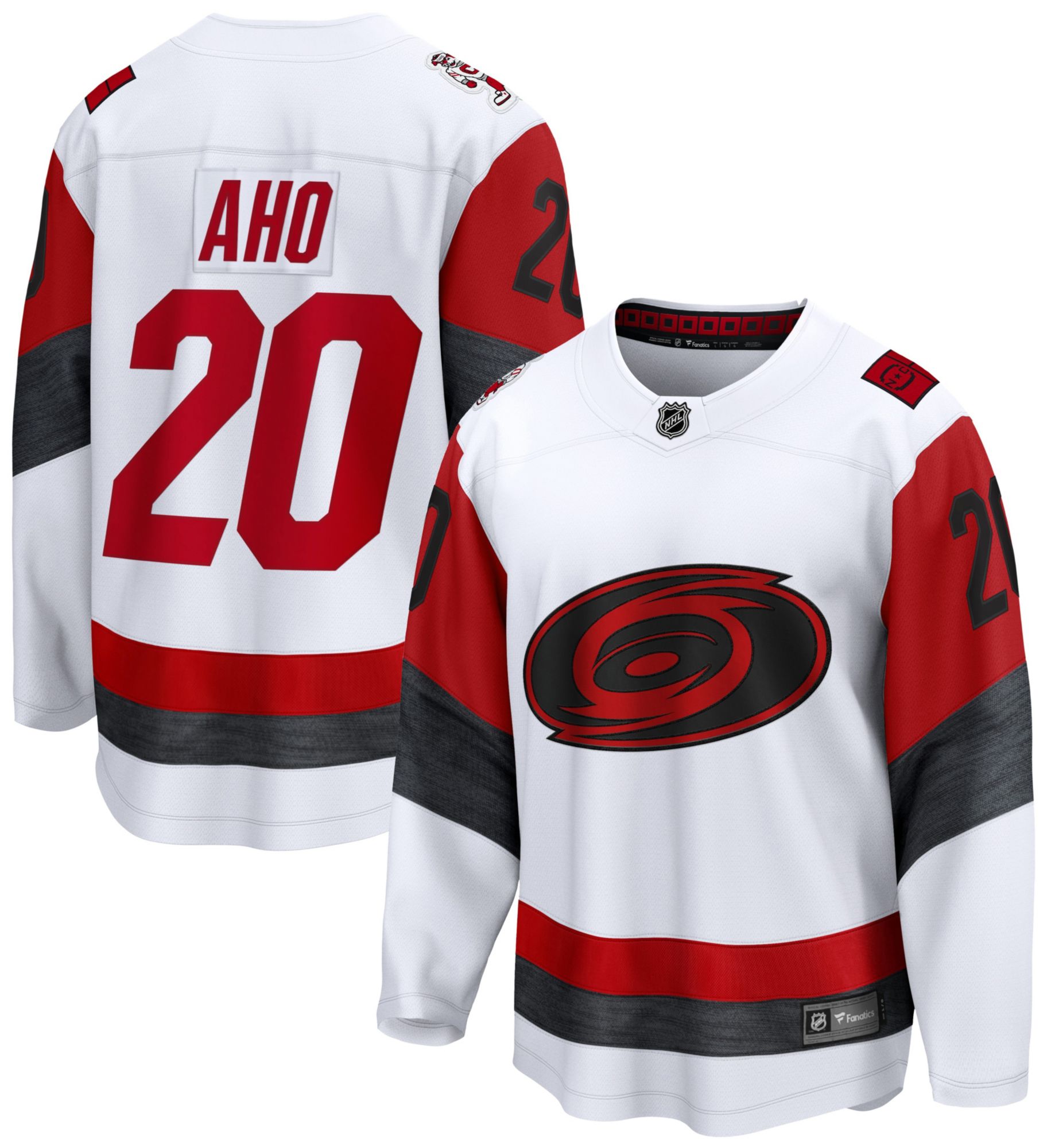 NHL Men's Carolina Hurricanes Sebastian Aho #20 Breakaway White Away Replica Jersey