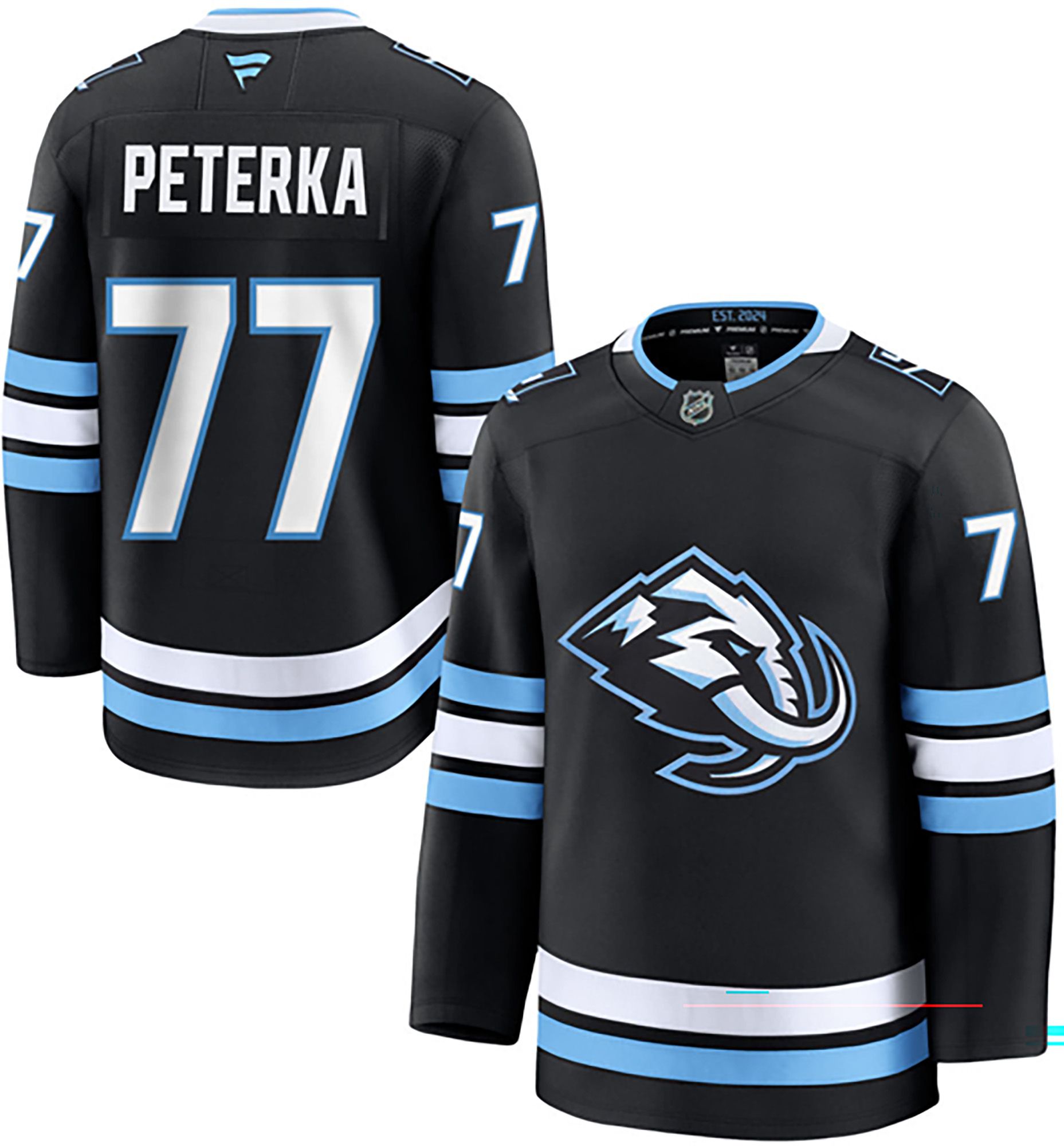 NHL Men's Utah Mammoth Black JJ Peterka #77 Home Authentic Jersey