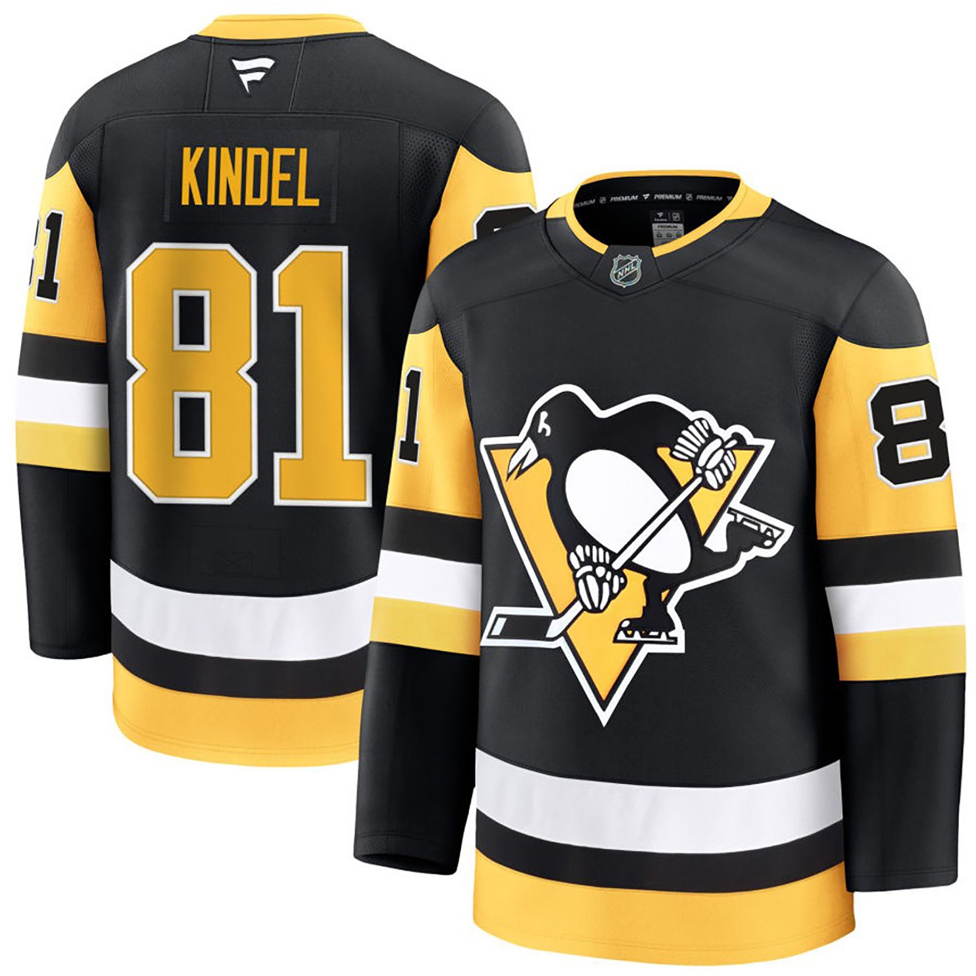 NHL Men's Pittsburgh Penguins Black Ben Kindel #81 Home Premium Jersey