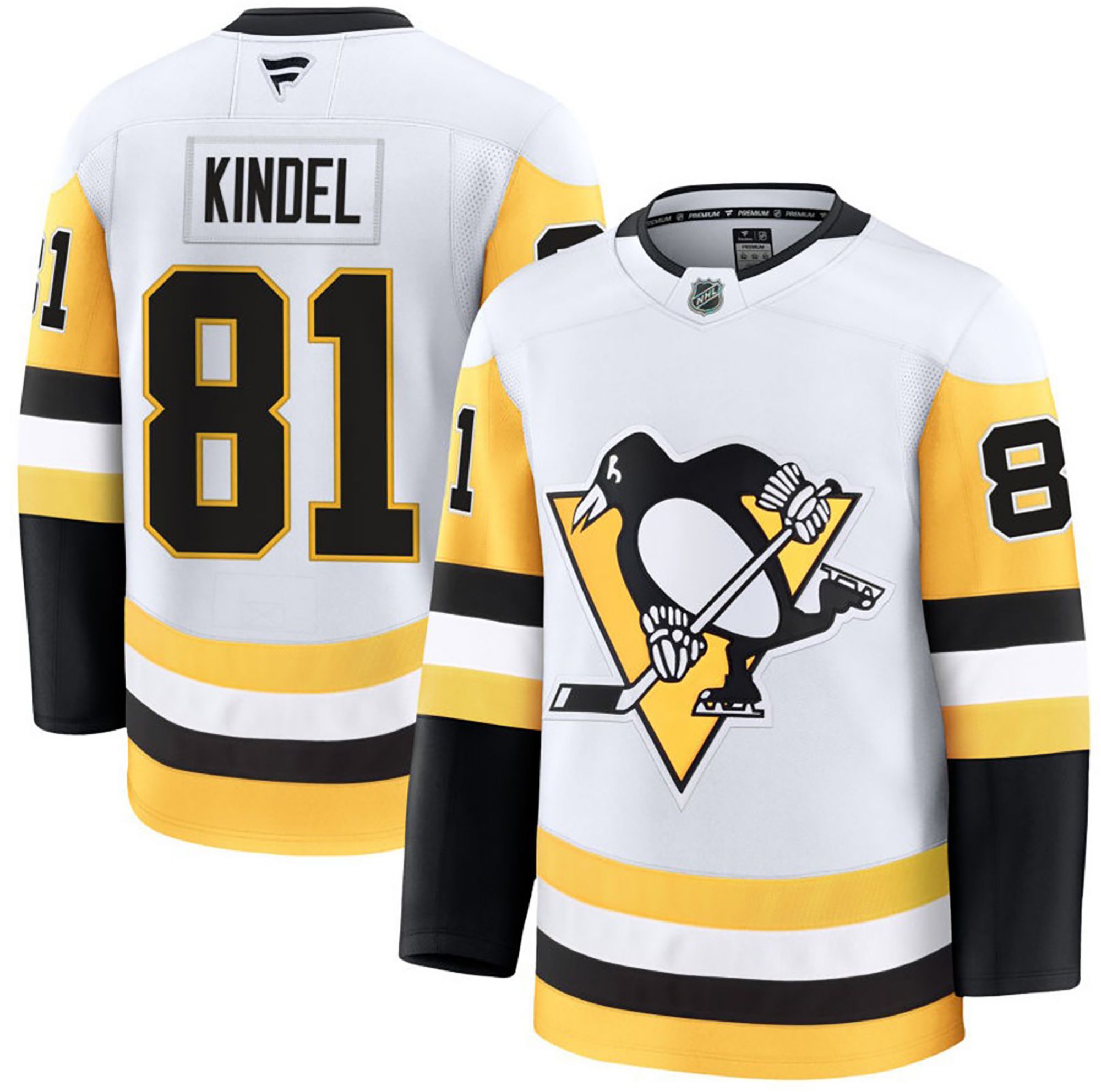 NHL Men's Pittsburgh Penguins White Ben Kindel #81 Away Premium Jersey