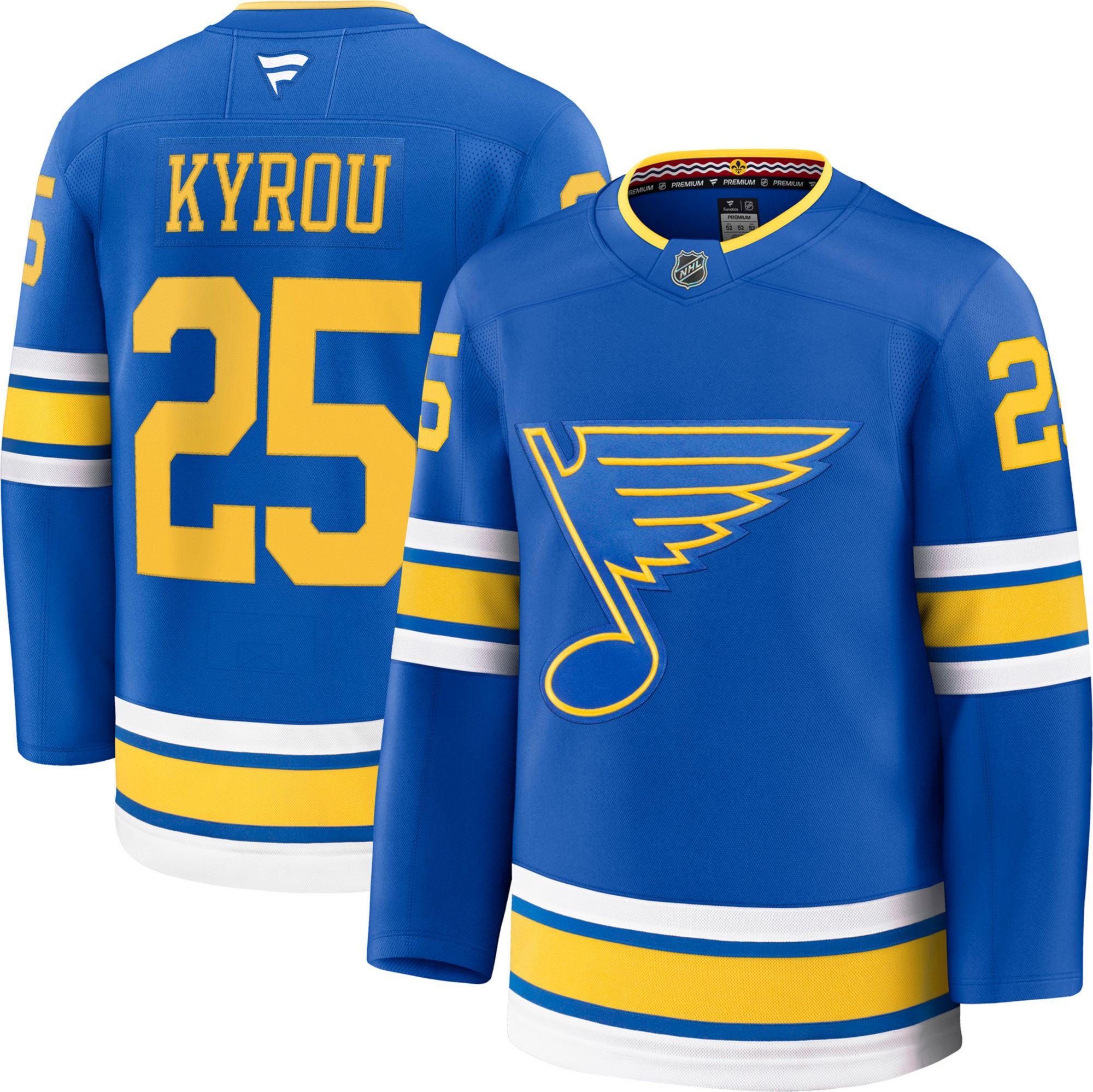 Fanatics Men's St. Louis Blues Blue Jordan Kyrou #25 Home Authentic Jersey