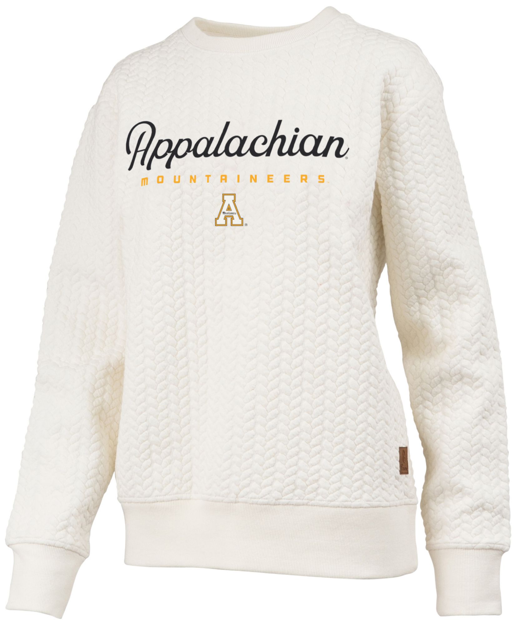 Pressbox Women's Appalachian State Mountaineers Textured Crewneck Sweatshirt