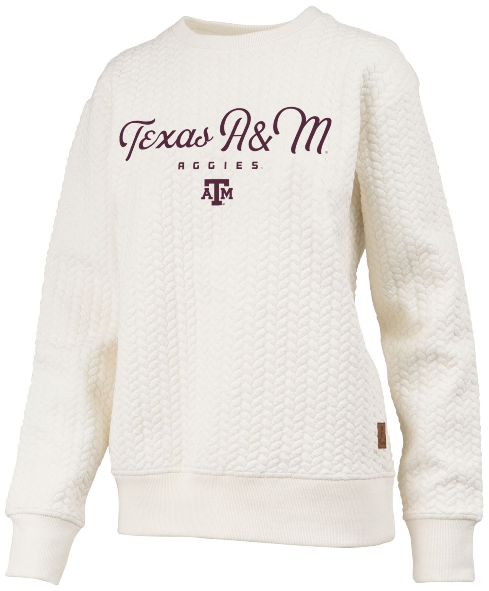Pressbox Women's Texas A&amp;M Aggies Textured Crewneck Sweatshirt