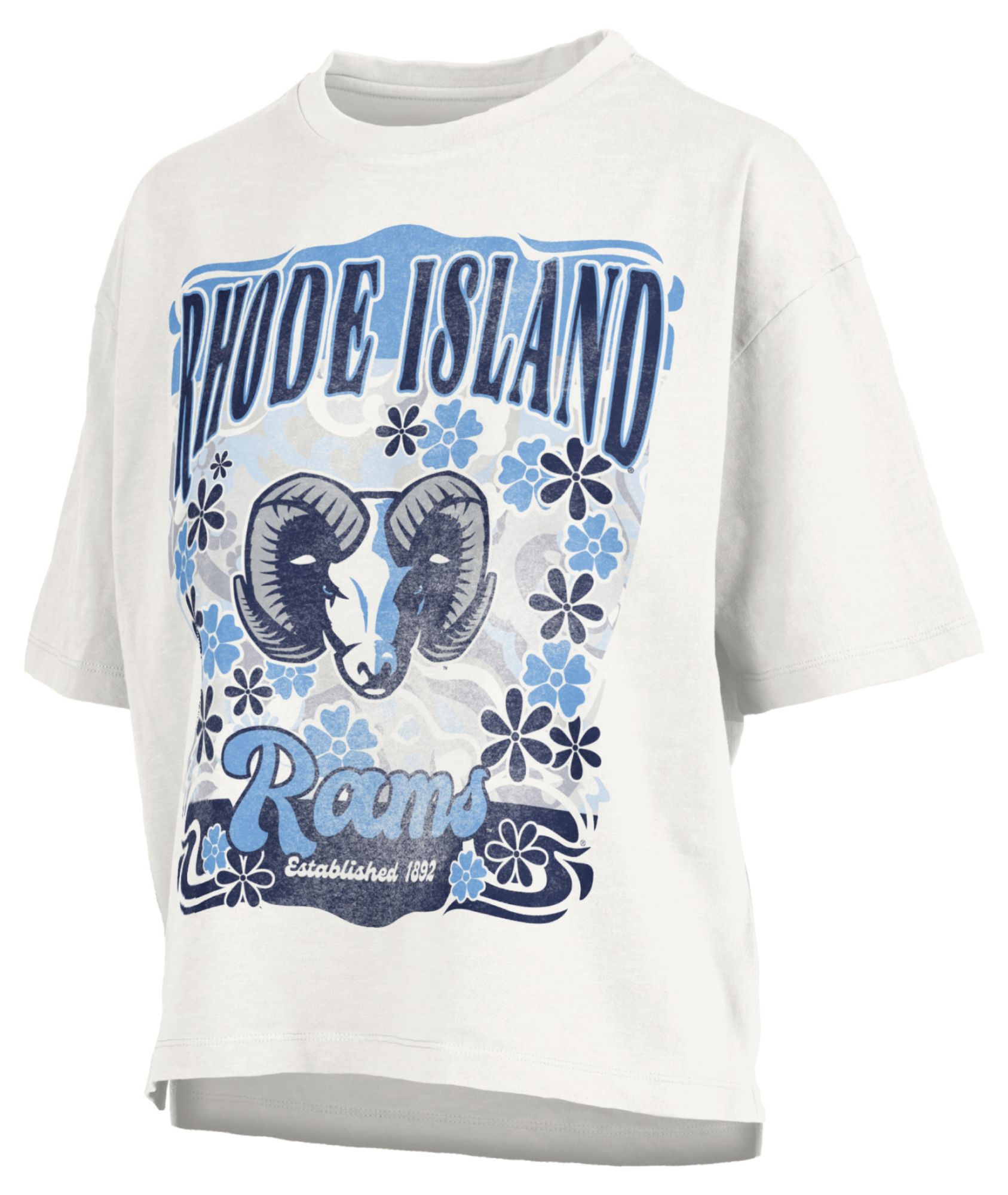 Pressbox Women's Rhode Island Rams White Marley T-Shirt