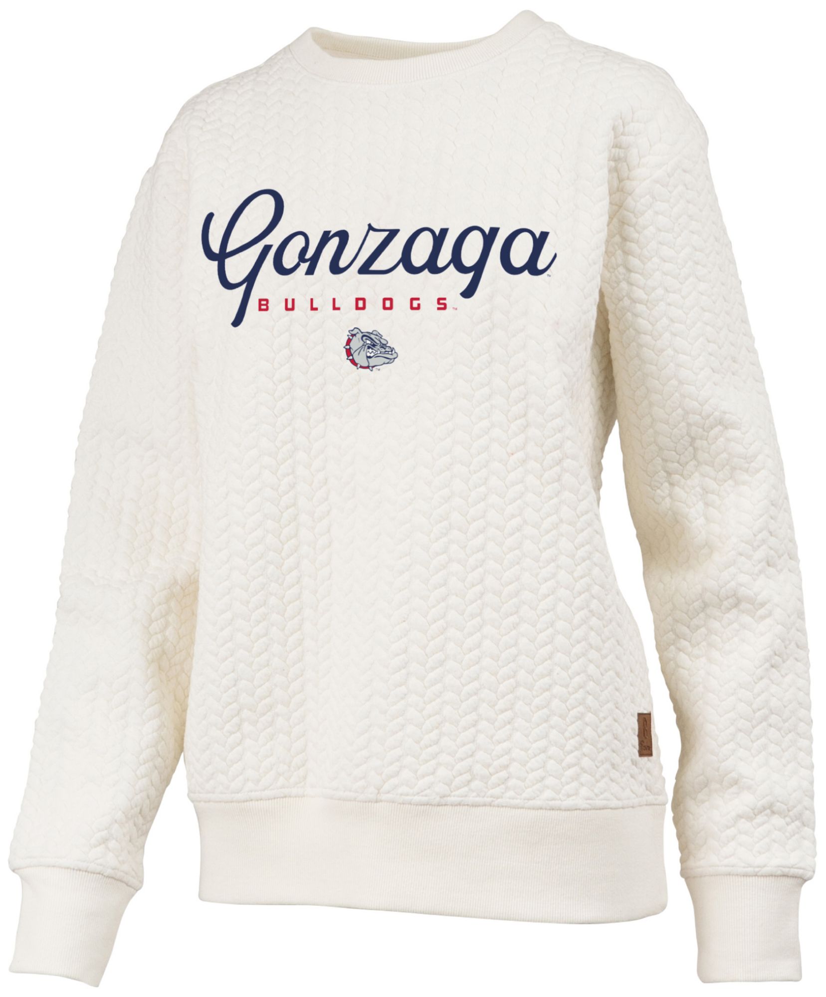 Pressbox Women's Gonzaga Bulldogs Textured Crewneck Sweatshirt