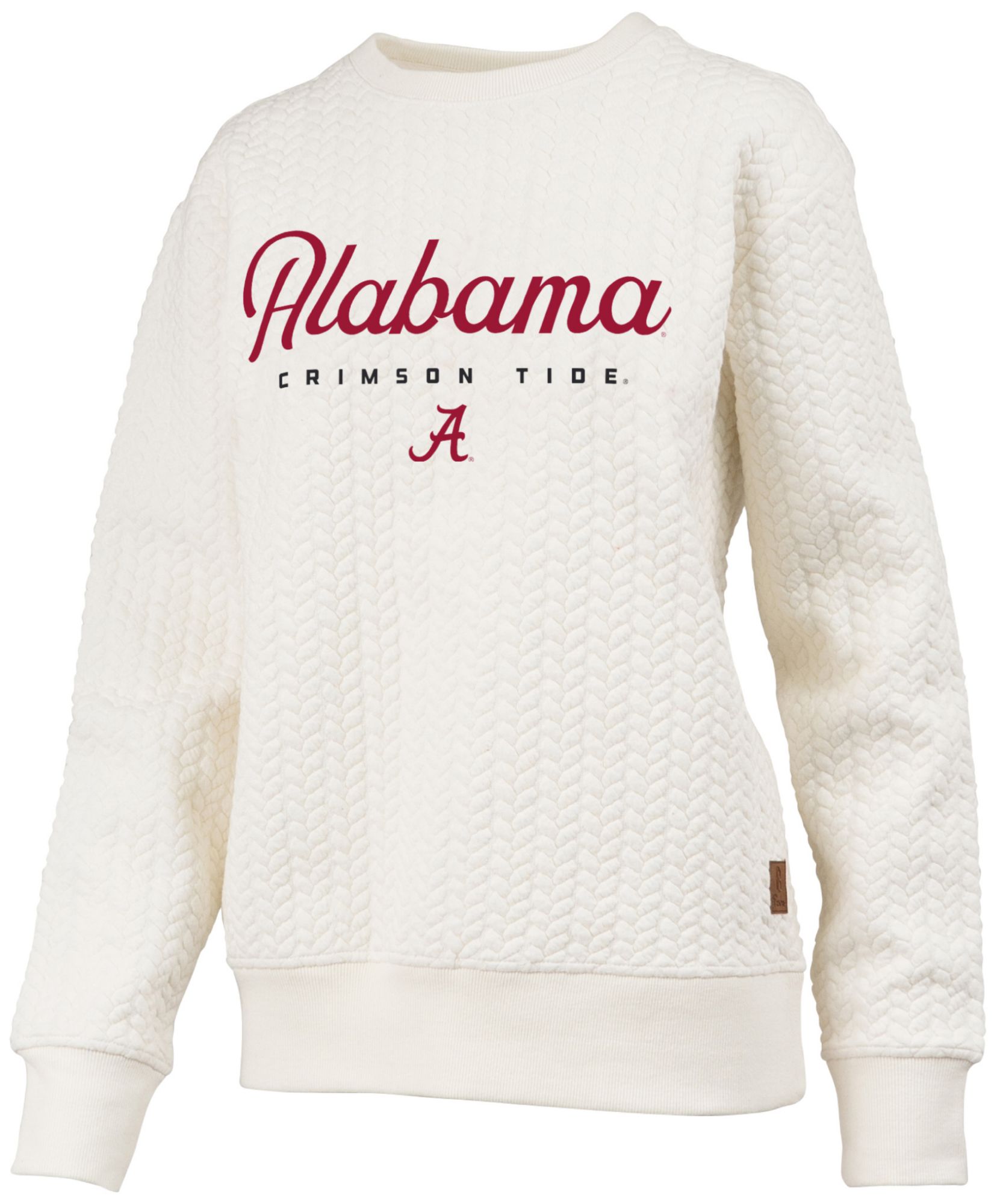 Pressbox Women's Alabama Crimson Tide Textured Crewneck Sweatshirt