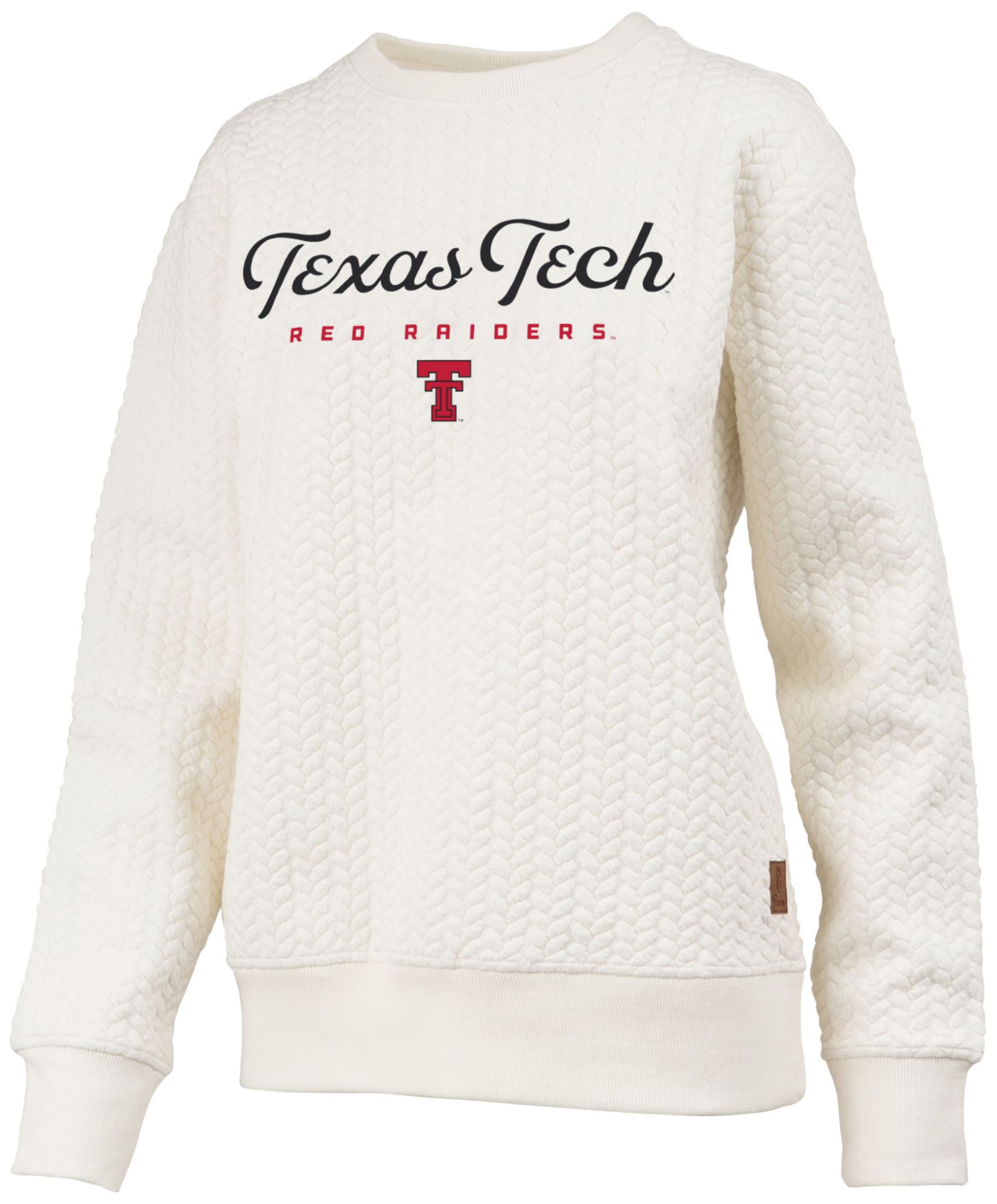 Pressbox Women's Texas Tech Red Raiders Textured Crewneck Sweatshirt