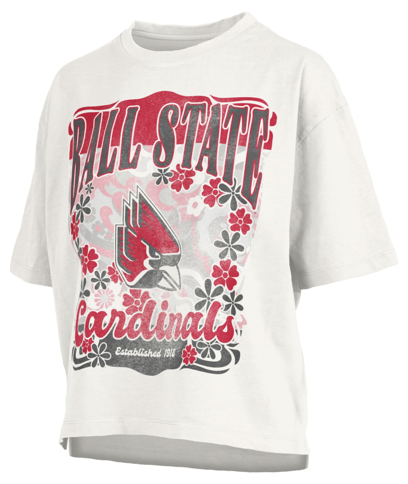 Pressbox Women's Ball State Cardinals White Marley T-Shirt