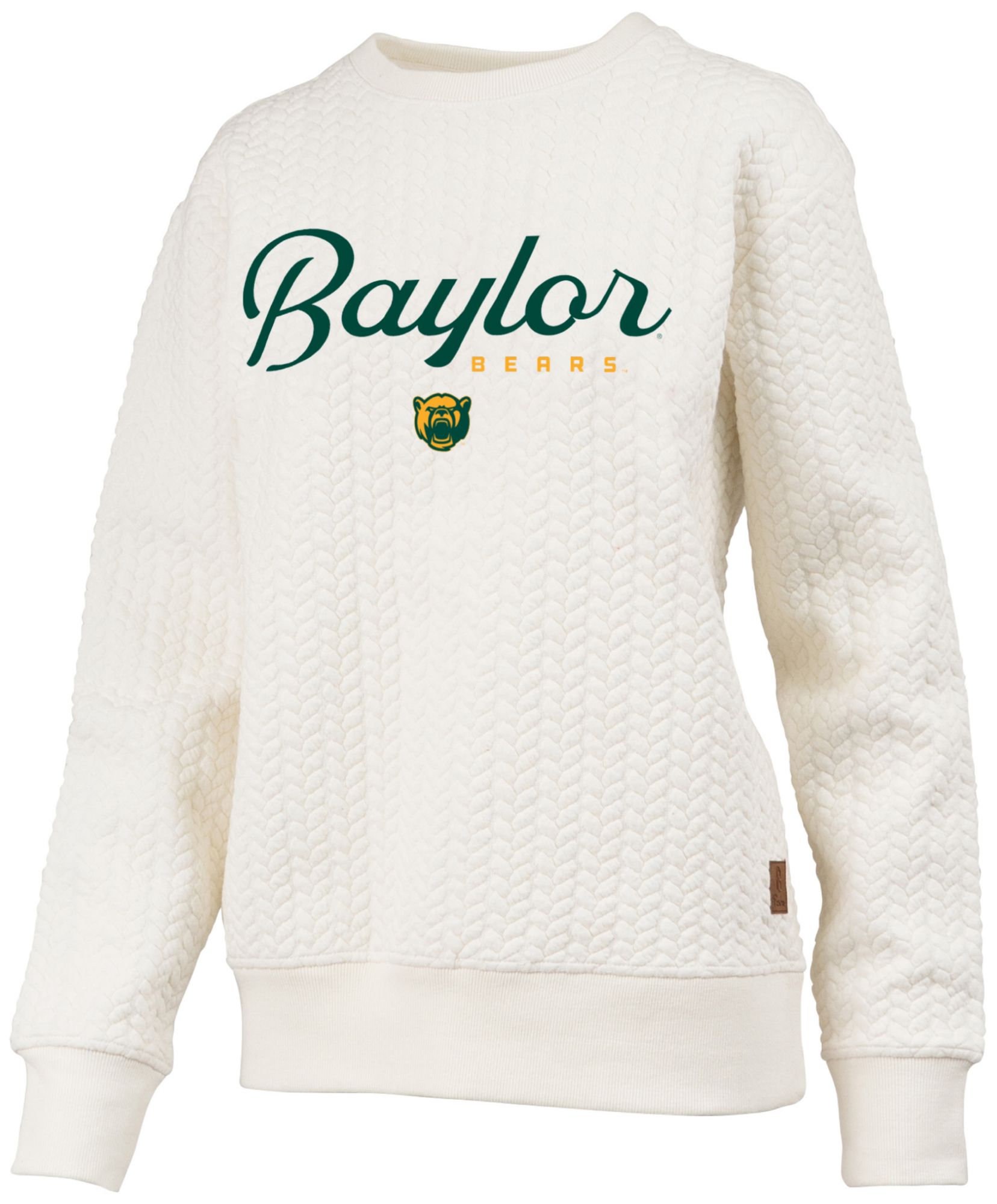 Pressbox Women's Baylor Bears Textured Crewneck Sweatshirt