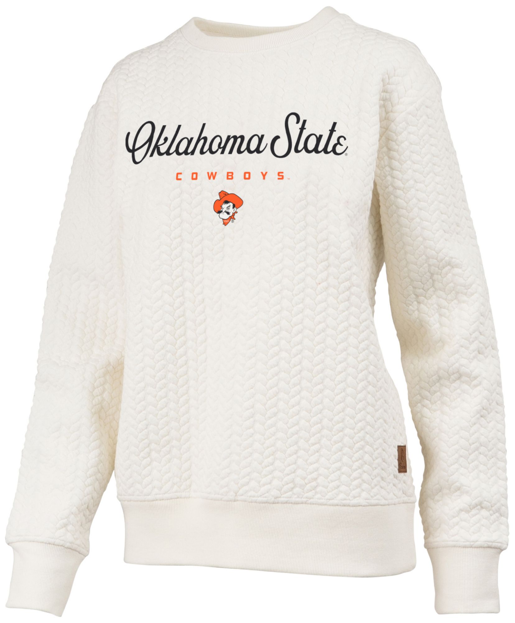 Pressbox Women's Oklahoma State Cowboys Textured Crewneck Sweatshirt