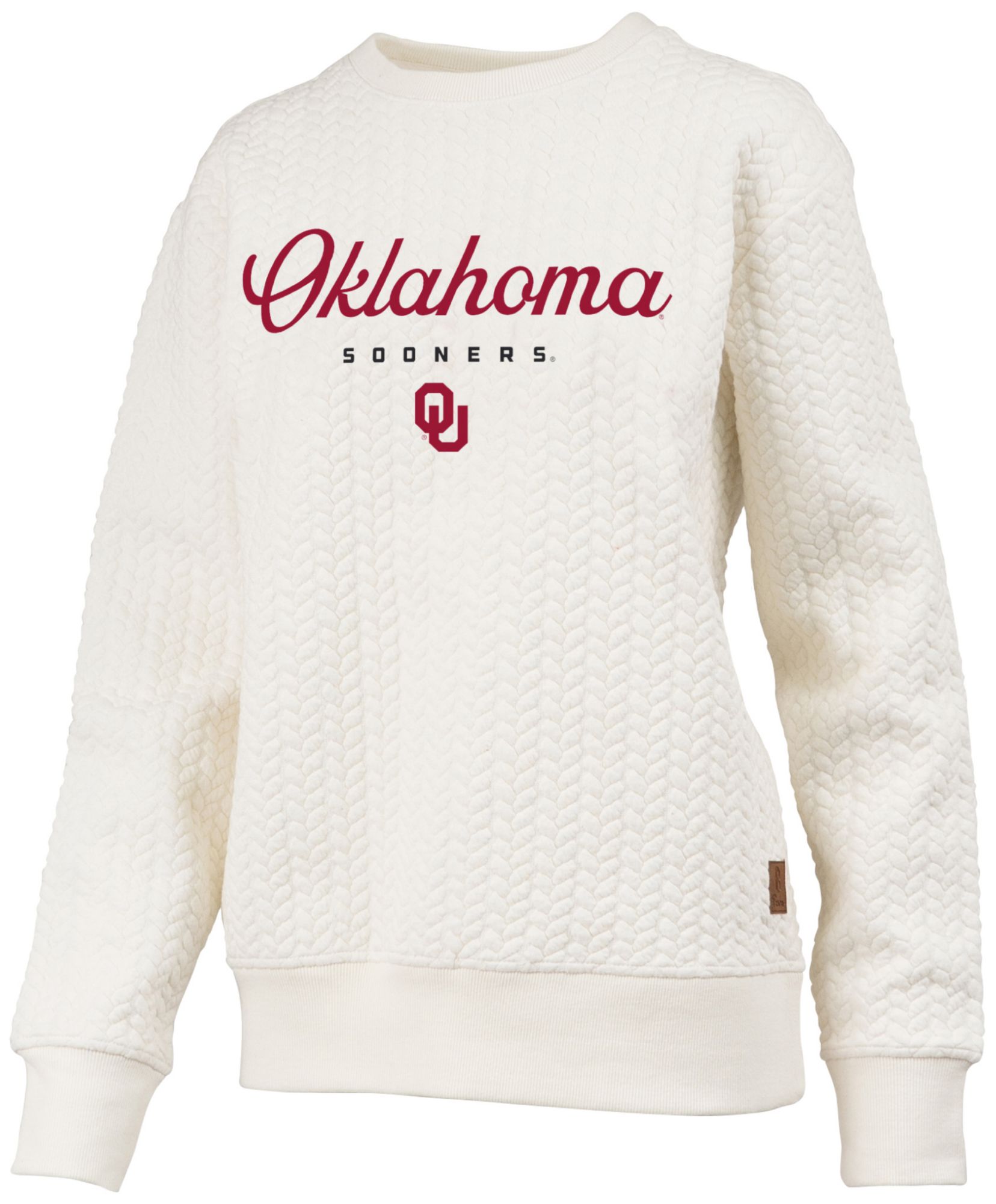 Pressbox Women's Oklahoma Sooners Textured Crewneck Sweatshirt