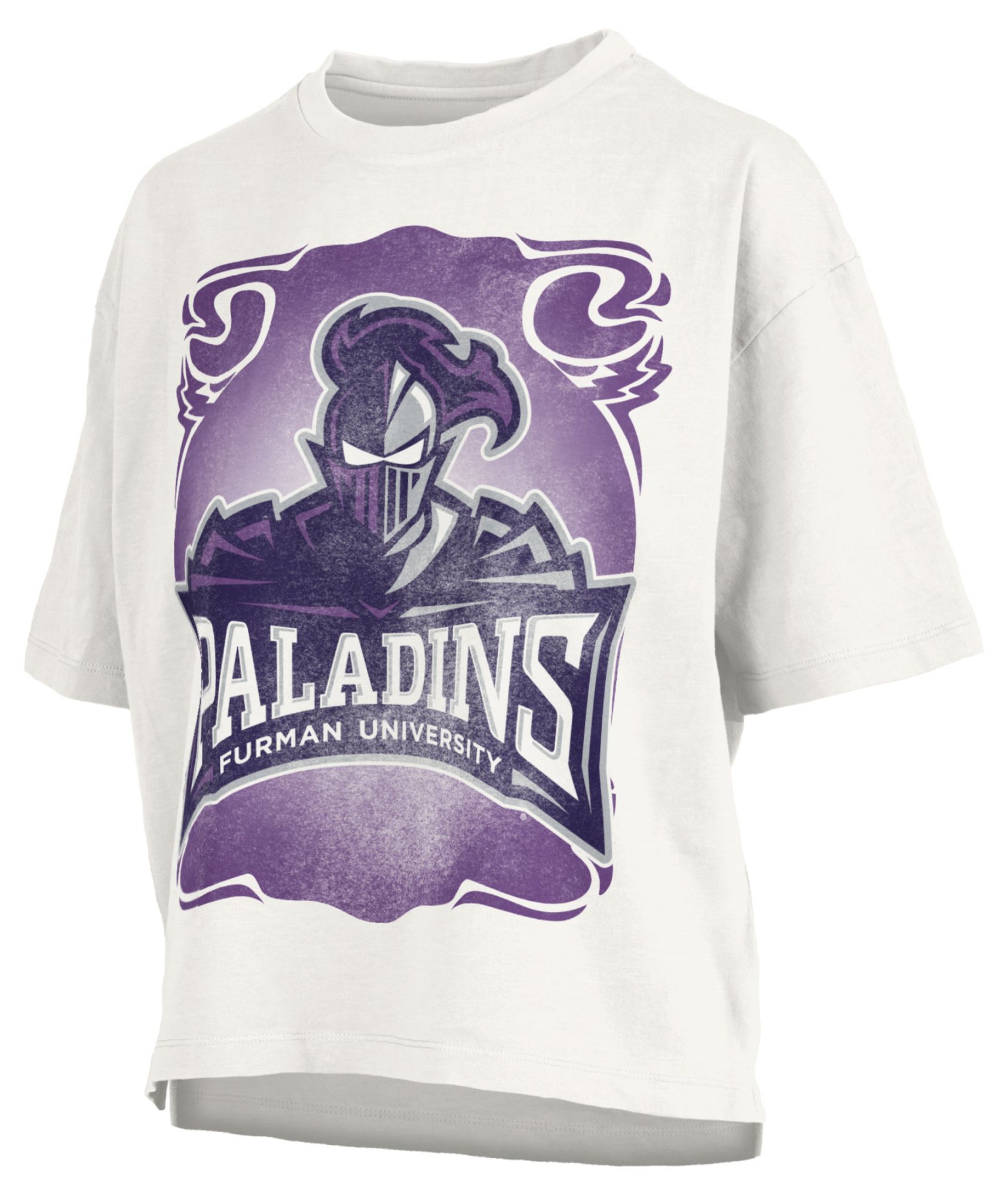 Pressbox Women's Furman Paladins White Marley T-Shirt