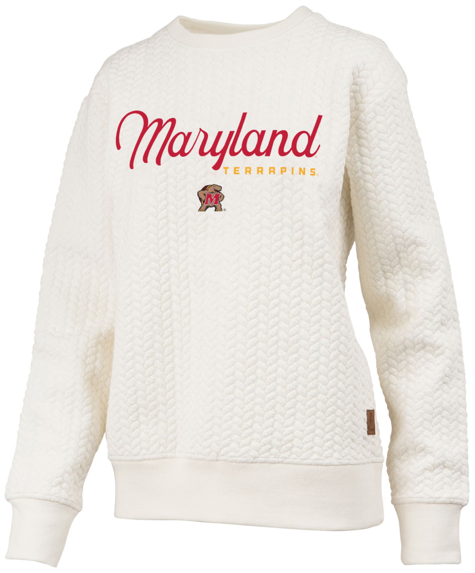 Pressbox Women's Maryland Terrapins Textured Crewneck Sweatshirt