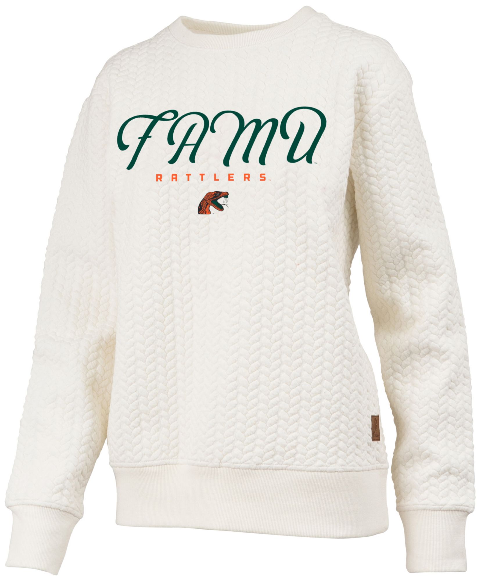 Pressbox Women's Florida A&amp;M Rattlers Textured Crewneck Sweatshirt
