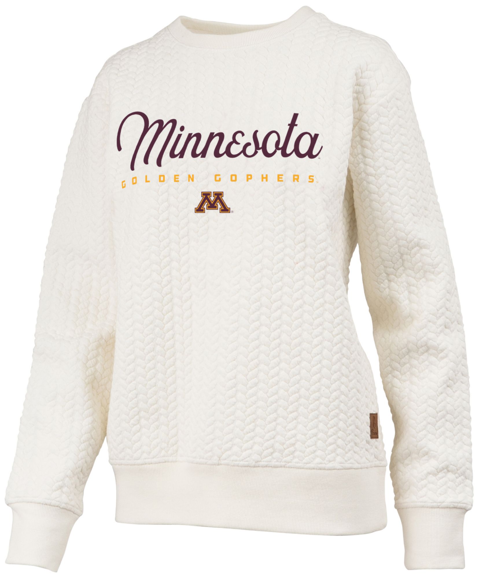 Pressbox Women's Minnesota Golden Gophers Textured Crewneck Sweatshirt