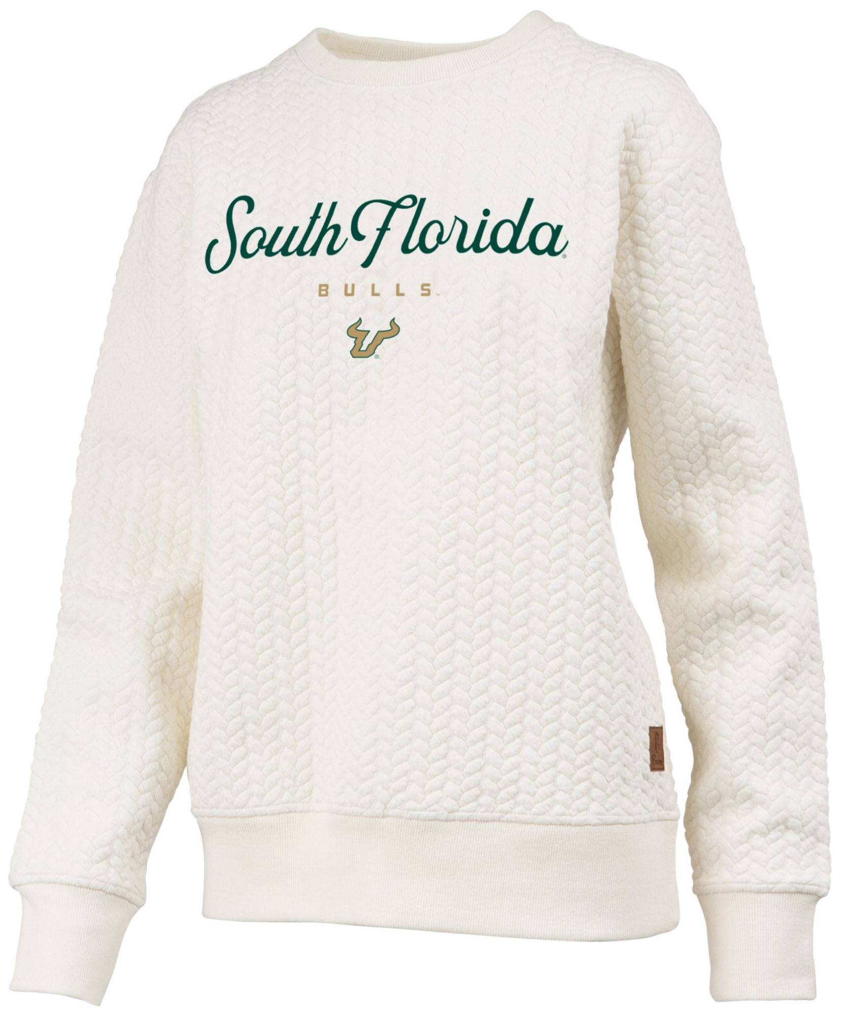 Pressbox Women's South Florida Bulls Textured Crewneck Sweatshirt