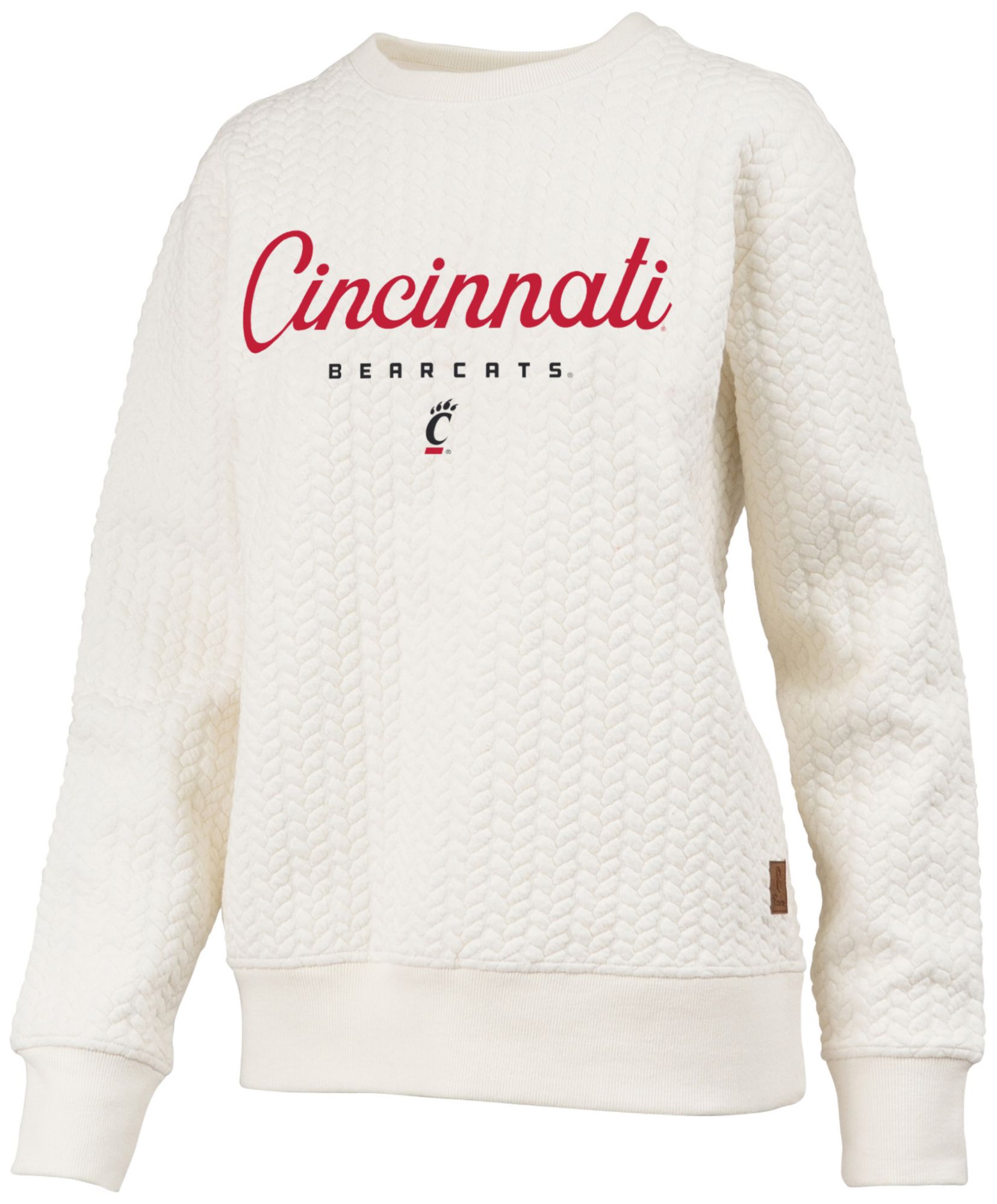 Pressbox Women's Cincinnati Bearcats Textured Crewneck Sweatshirt