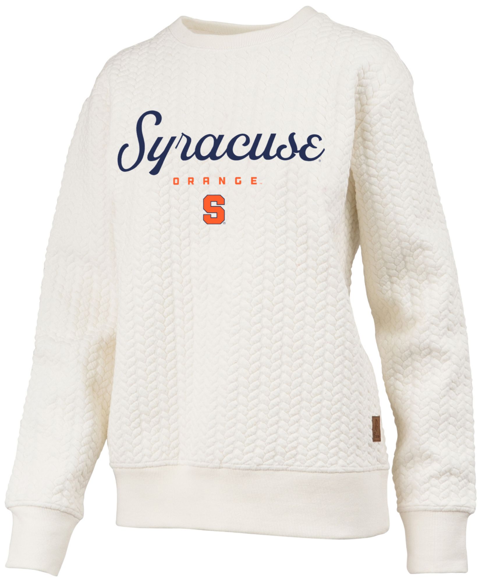Pressbox Women's Syracuse Orange Textured Crewneck Sweatshirt