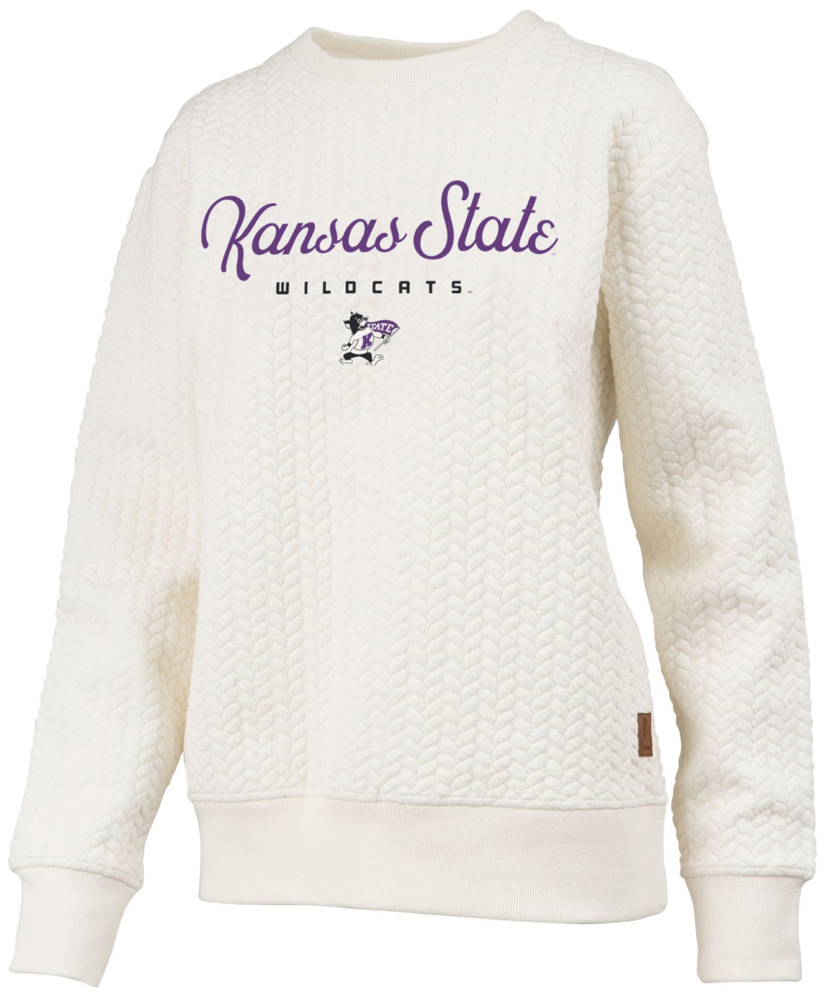 Pressbox Women's Kansas State Wildcats Textured Crewneck Sweatshirt
