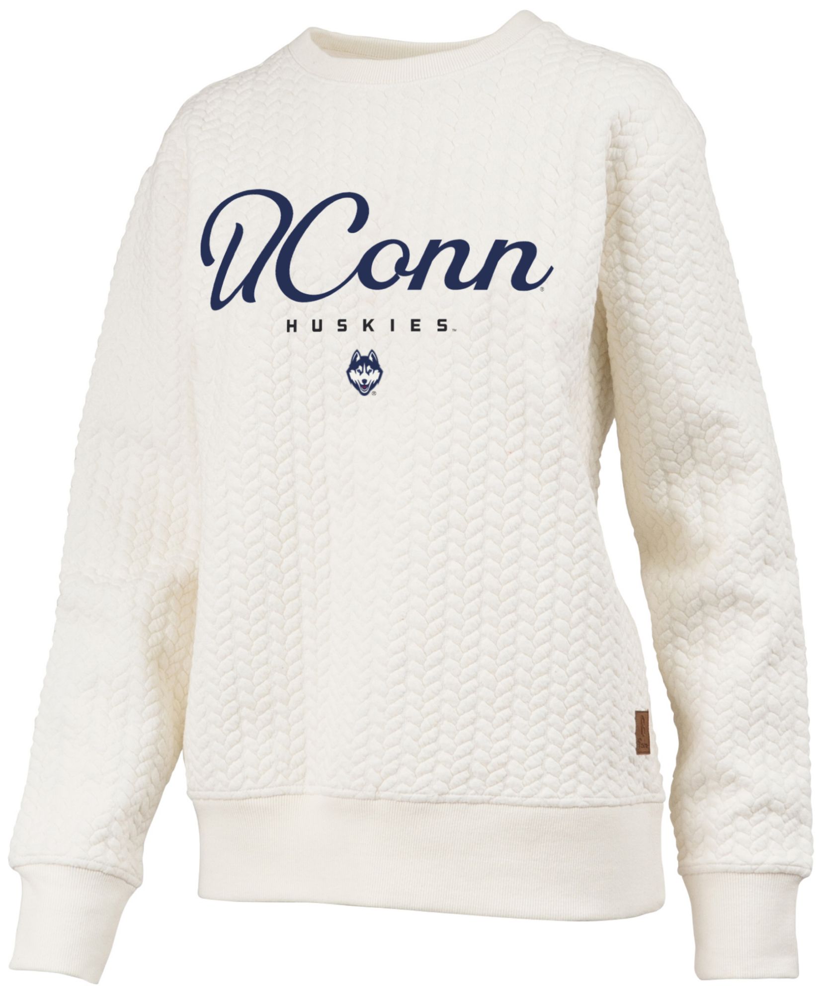Pressbox Women's UConn Huskies Textured Crewneck Sweatshirt