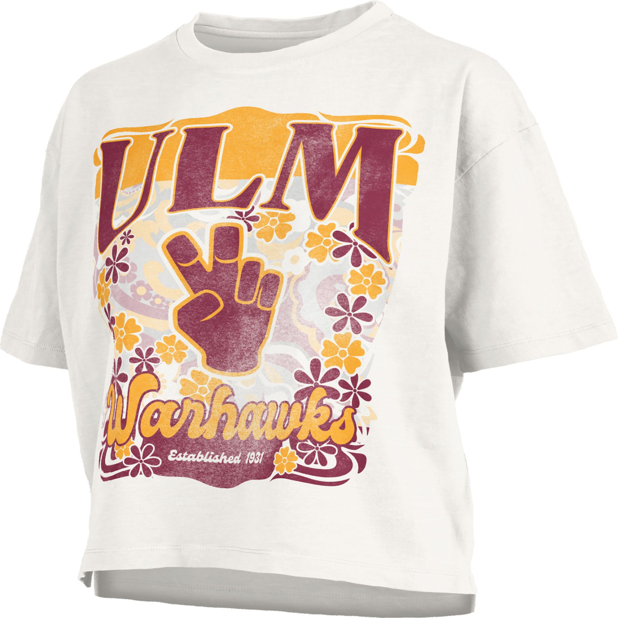 Pressbox Women's Louisiana-Monroe Warhawks White Marley T-Shirt