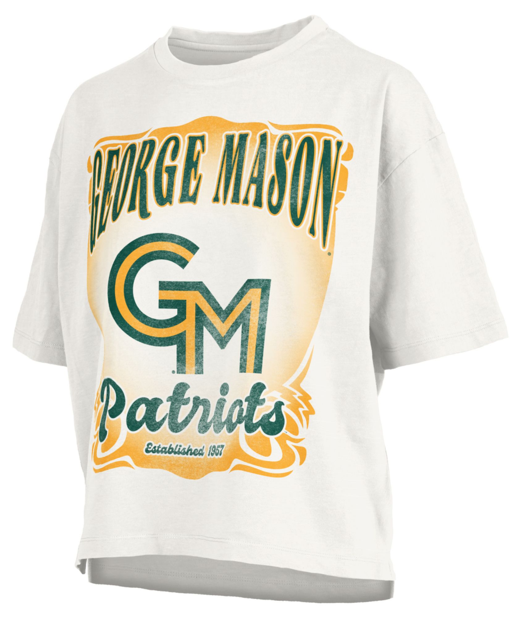 Pressbox Women's George Mason Patriots White Marley T-Shirt