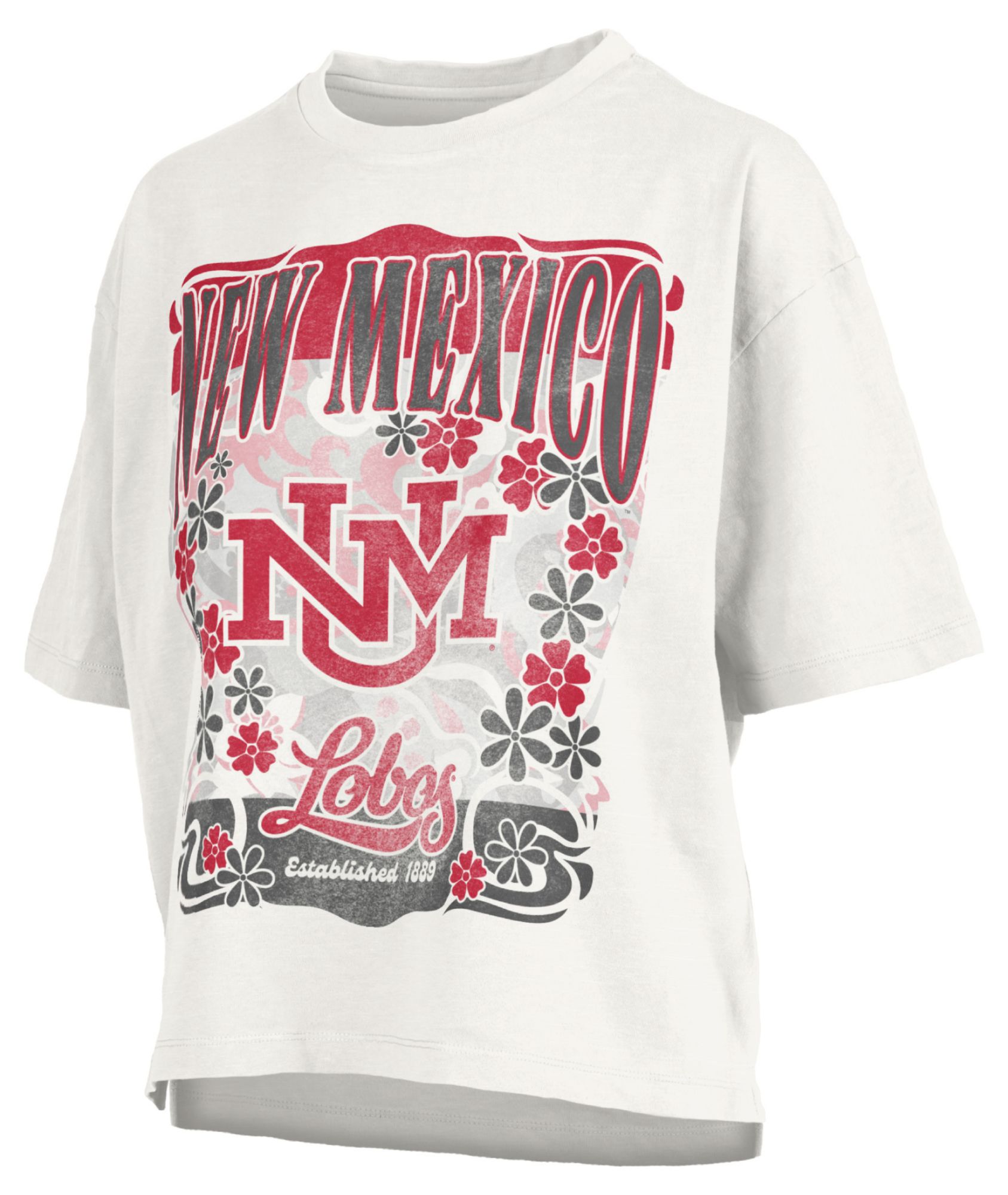 Pressbox Women's New Mexico Lobos White Marley T-Shirt