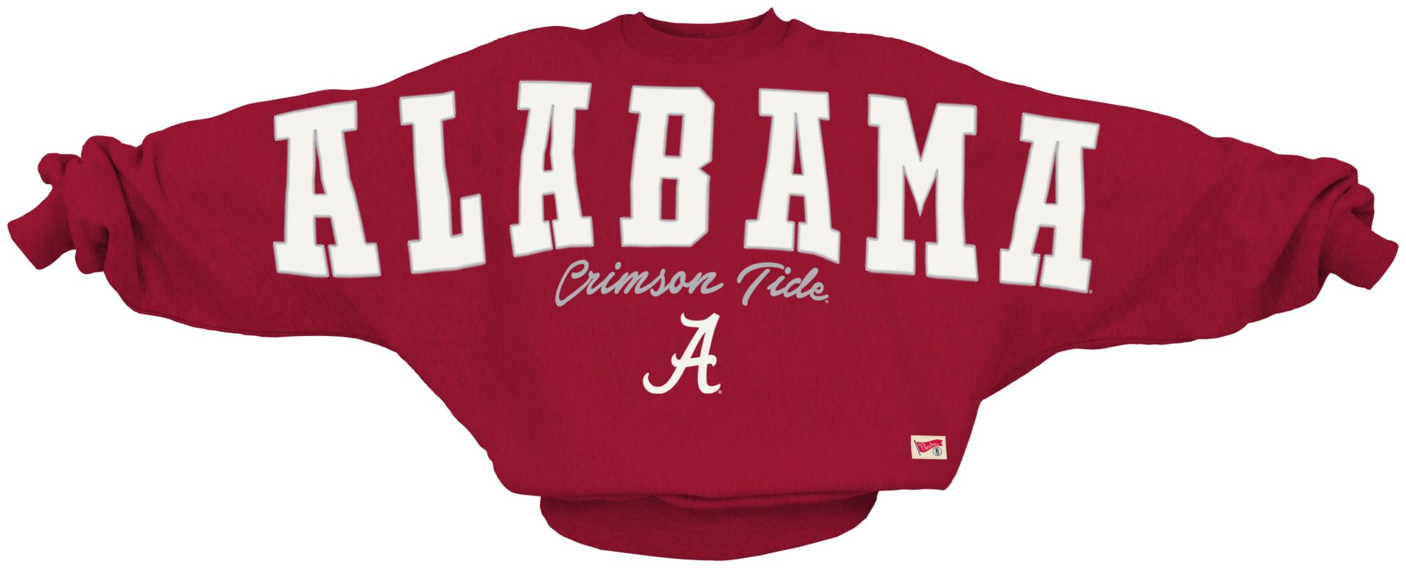 Pressbox Women's Alabama Crimson Tide Crimson Flannigan Oversized Crewneck Sweatshirt