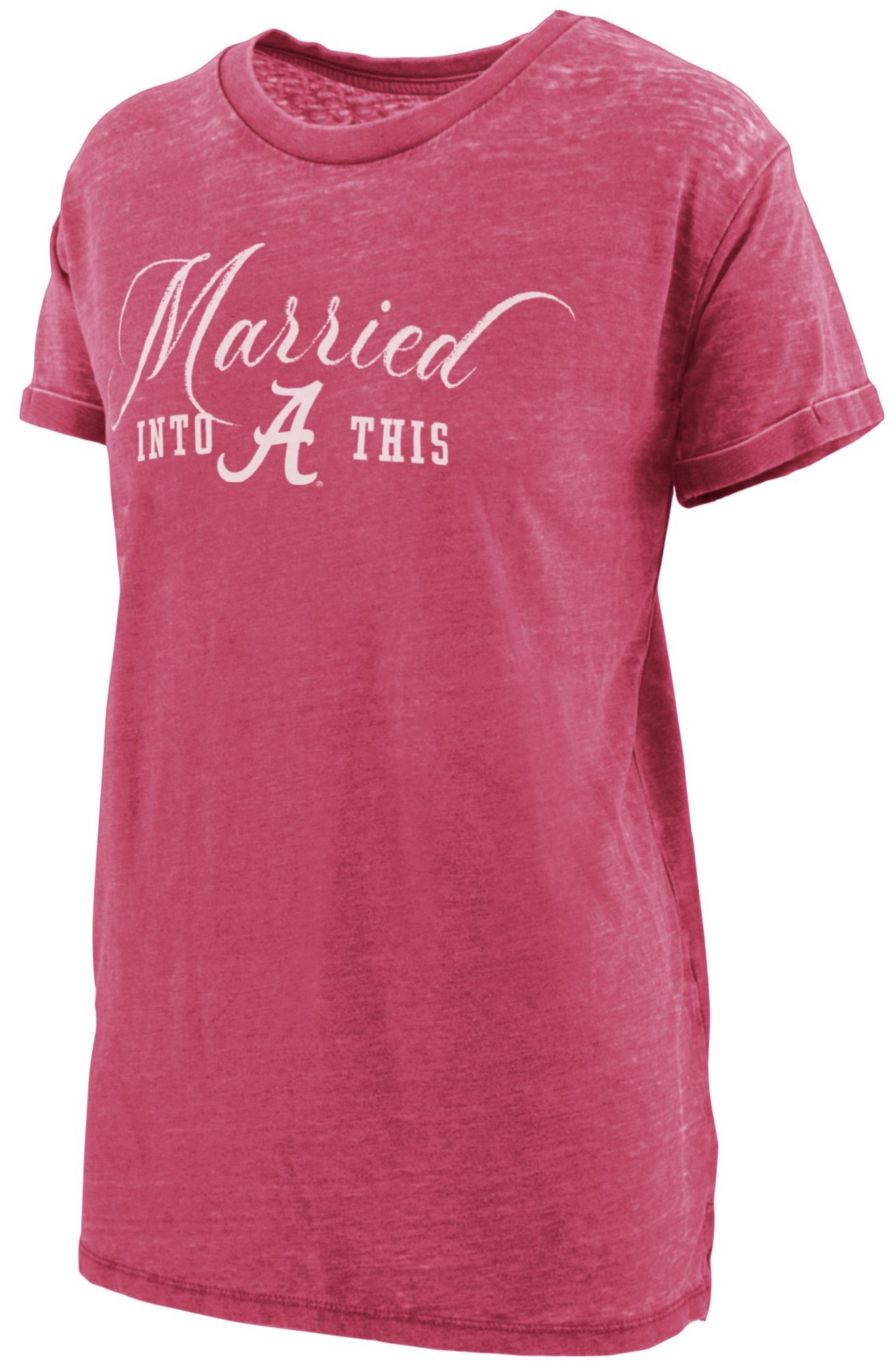 Pressbox Women's Alabama Crimson Tide Crimson Married Into This T-Shirt