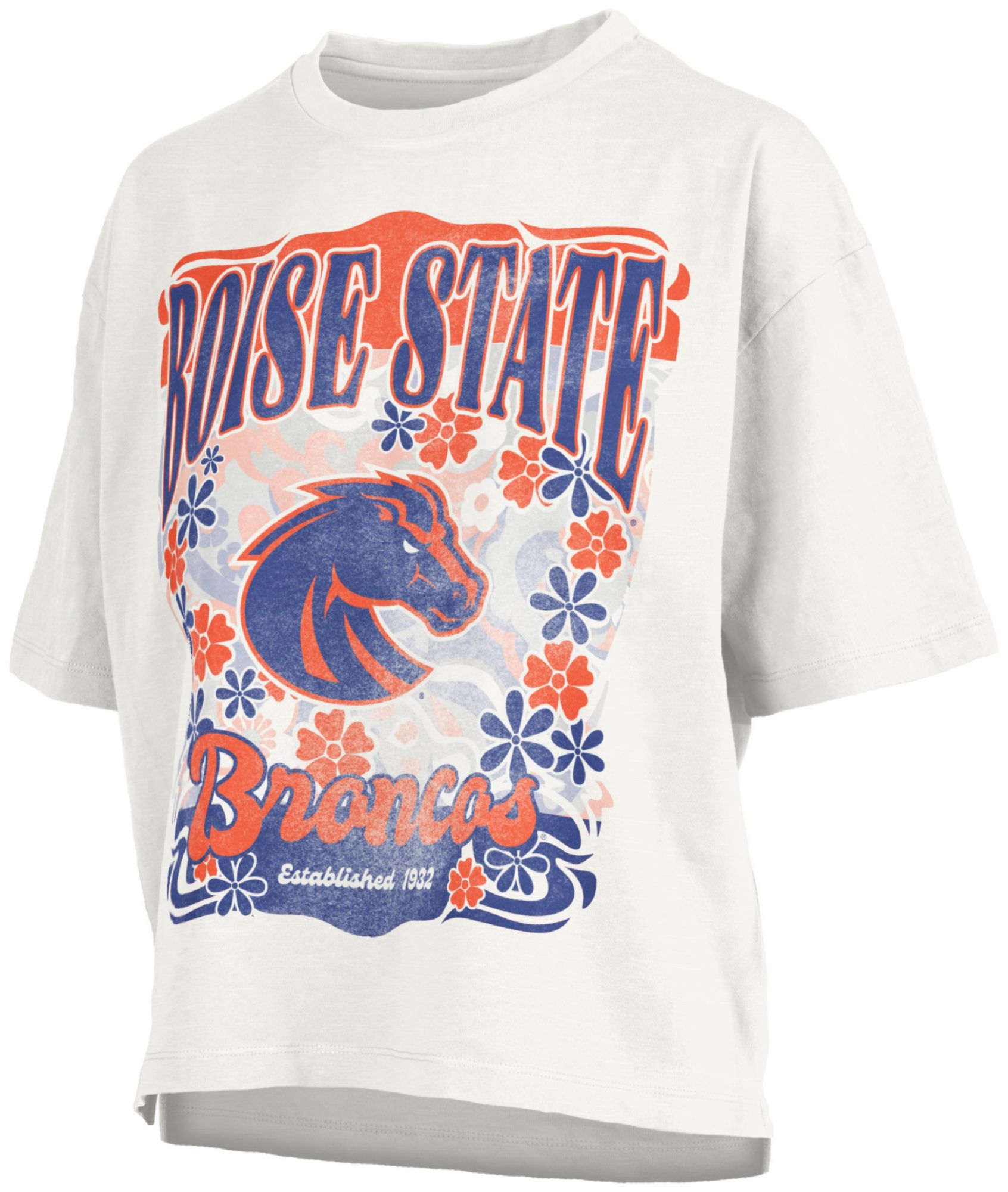 Pressbox Women's Boise State Broncos White Marley T-Shirt