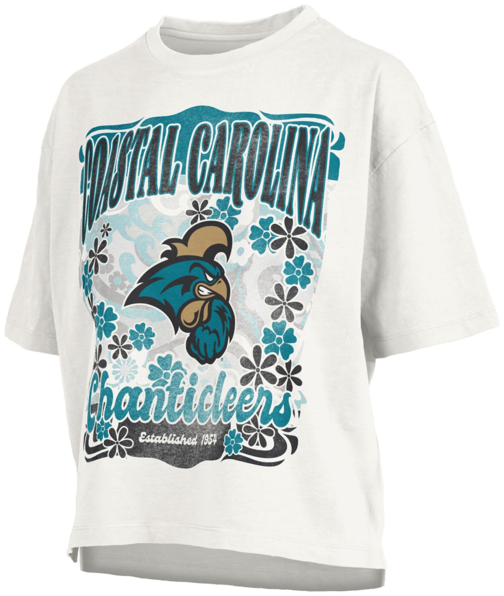 Pressbox Women's Coastal Carolina Chanticleers White Marley T-Shirt