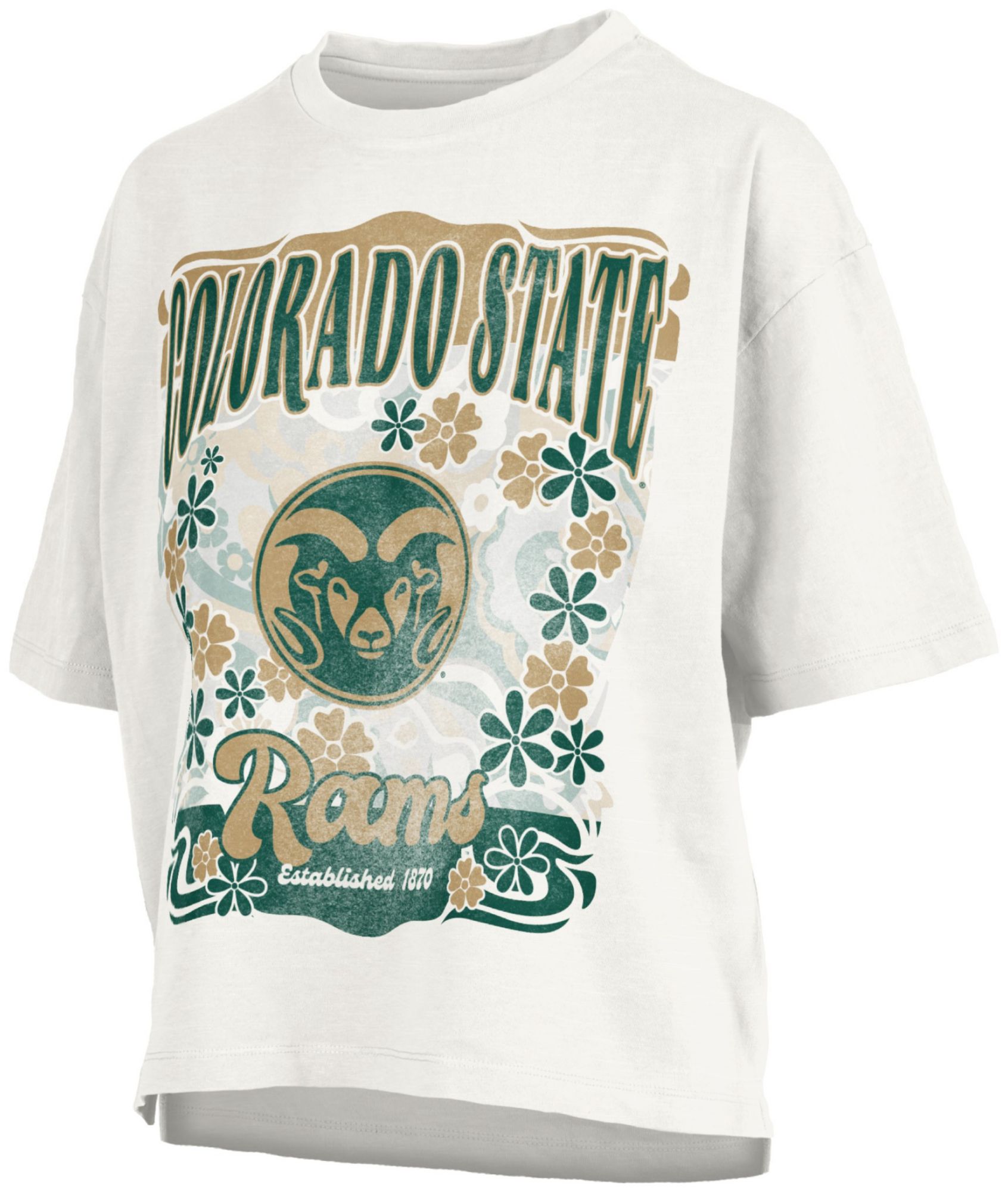 Pressbox Women's Colorado State Rams White Marley T-Shirt