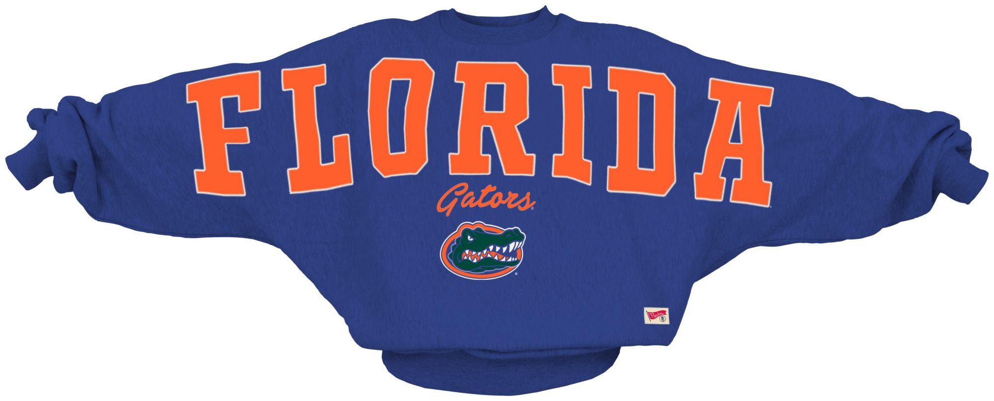 Pressbox Women's Florida Gators Royal Flannigan Oversized Crewneck Sweatshirt