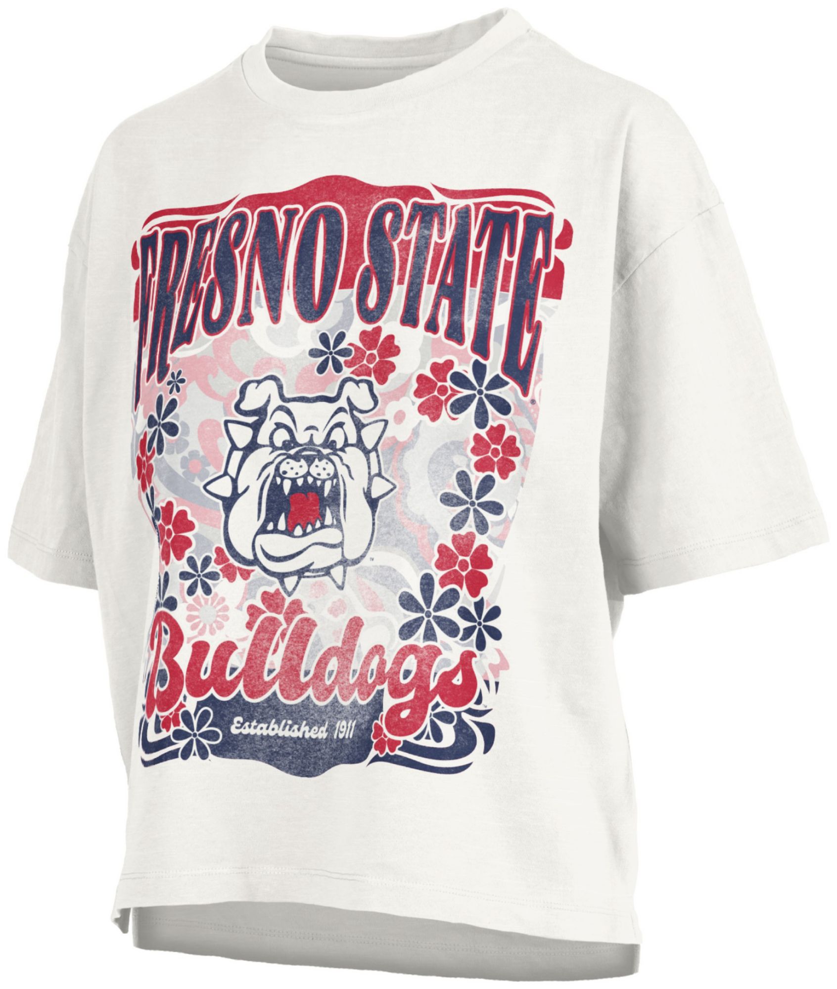 Pressbox Women's Fresno State Bulldogs White Marley T-Shirt