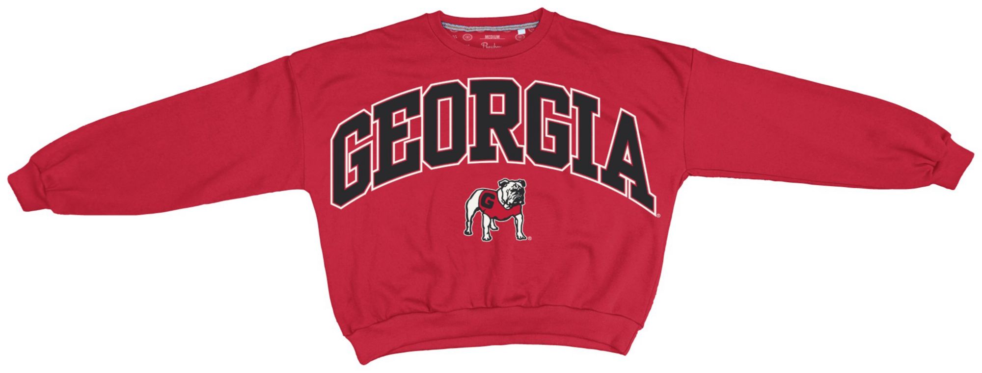 Pressbox Women's Georgia Bulldogs Red Janise Crewneck Sweatshirt