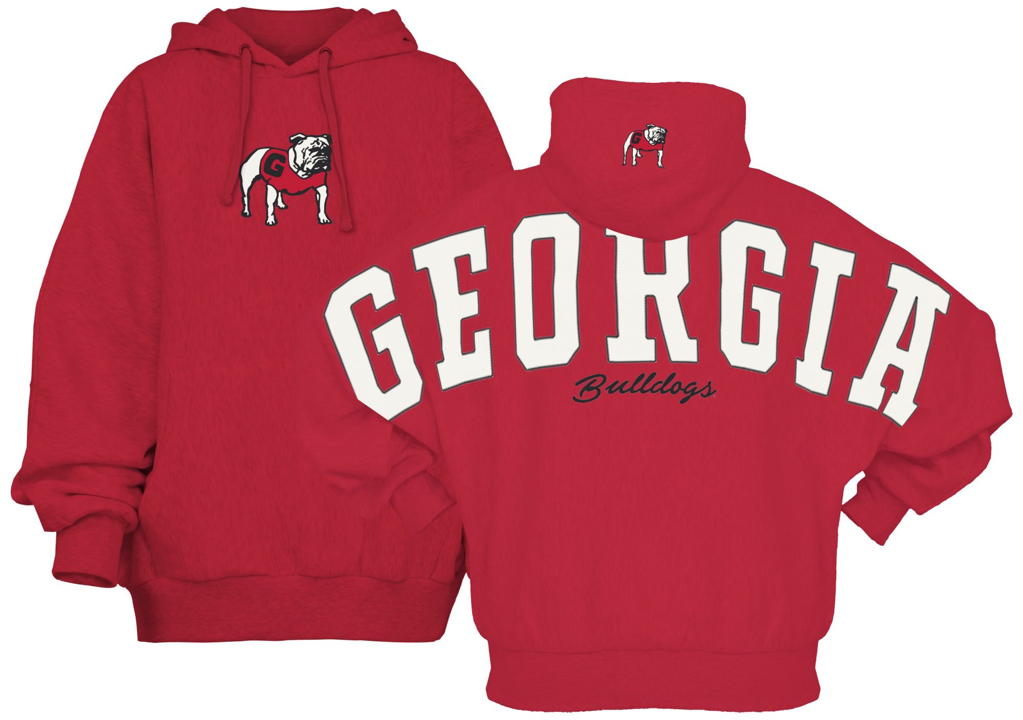 Pressbox Women's Georgia Bulldogs Red Belvedere Hoodie