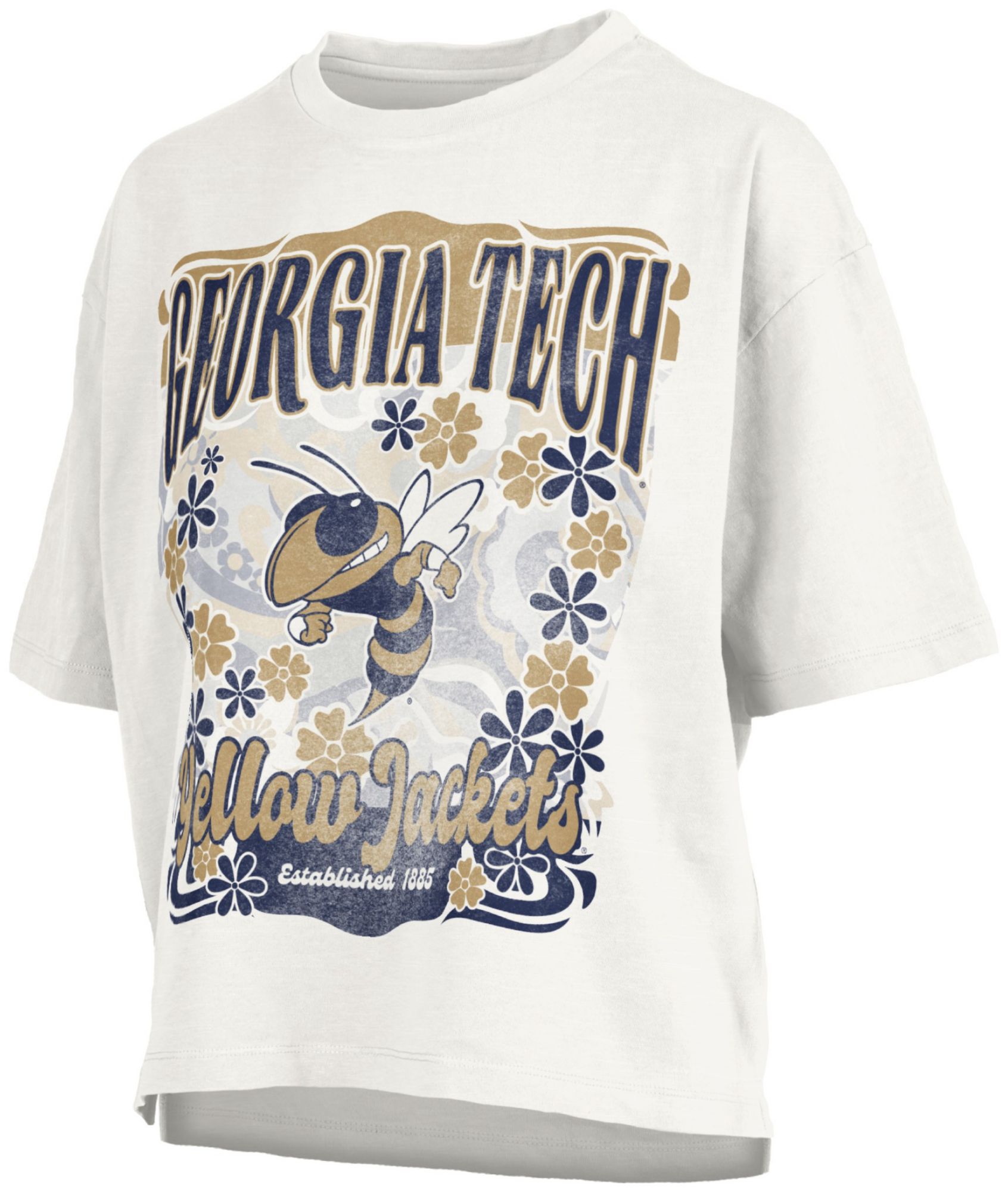 Pressbox Women's Georgia Tech Yellow Jackets White Marley T-Shirt