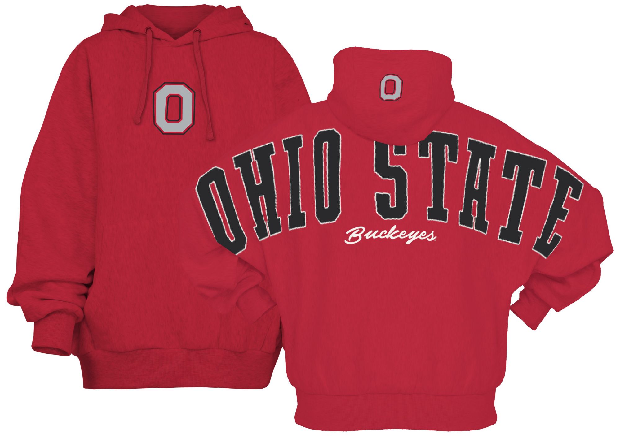 Pressbox Women's Ohio State Buckeyes Red Belvedere Hoodie
