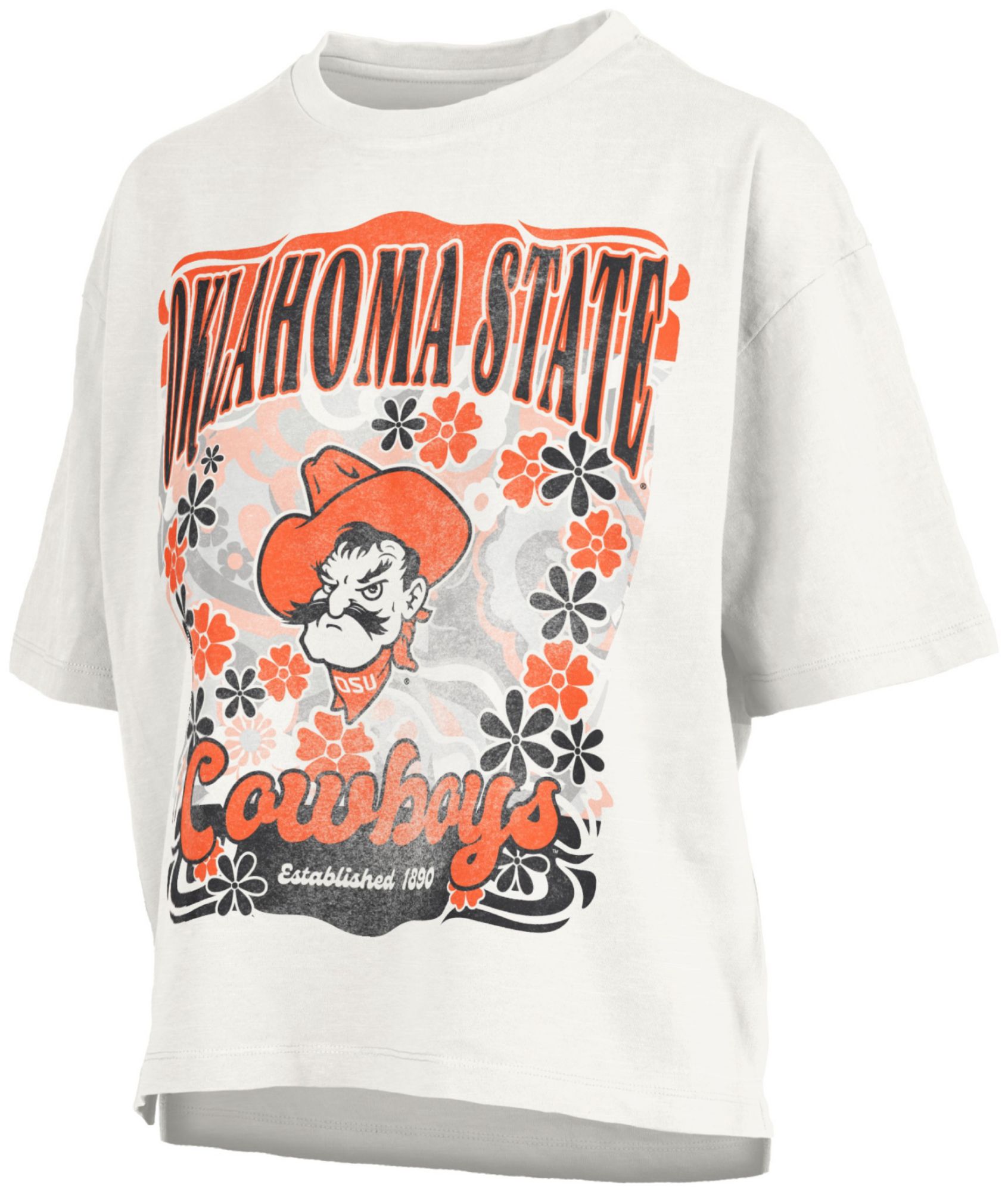 Pressbox Women's Oklahoma State Cowboys White Marley T-Shirt