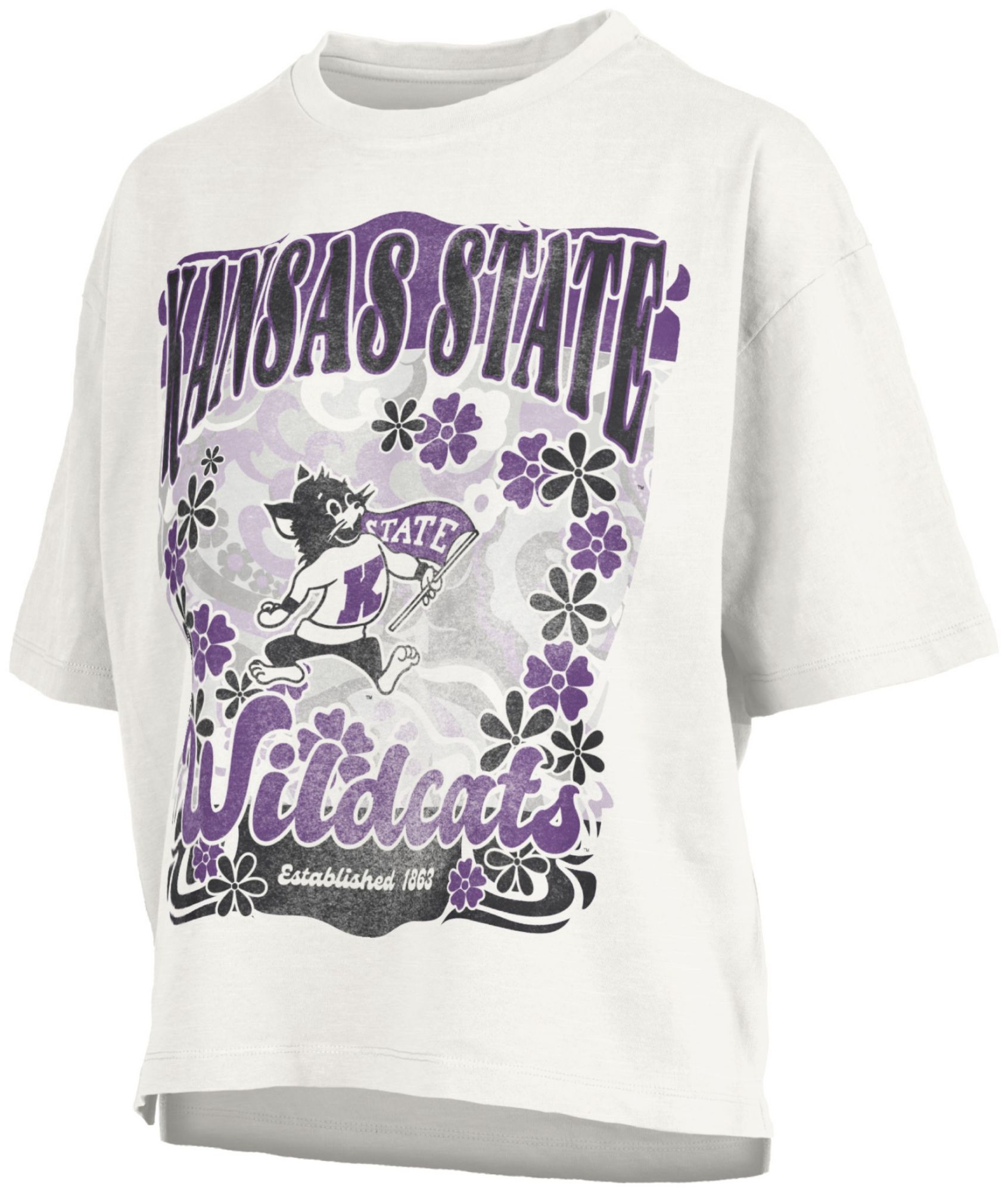 Pressbox Women's Kansas State Wildcats White Marley T-Shirt