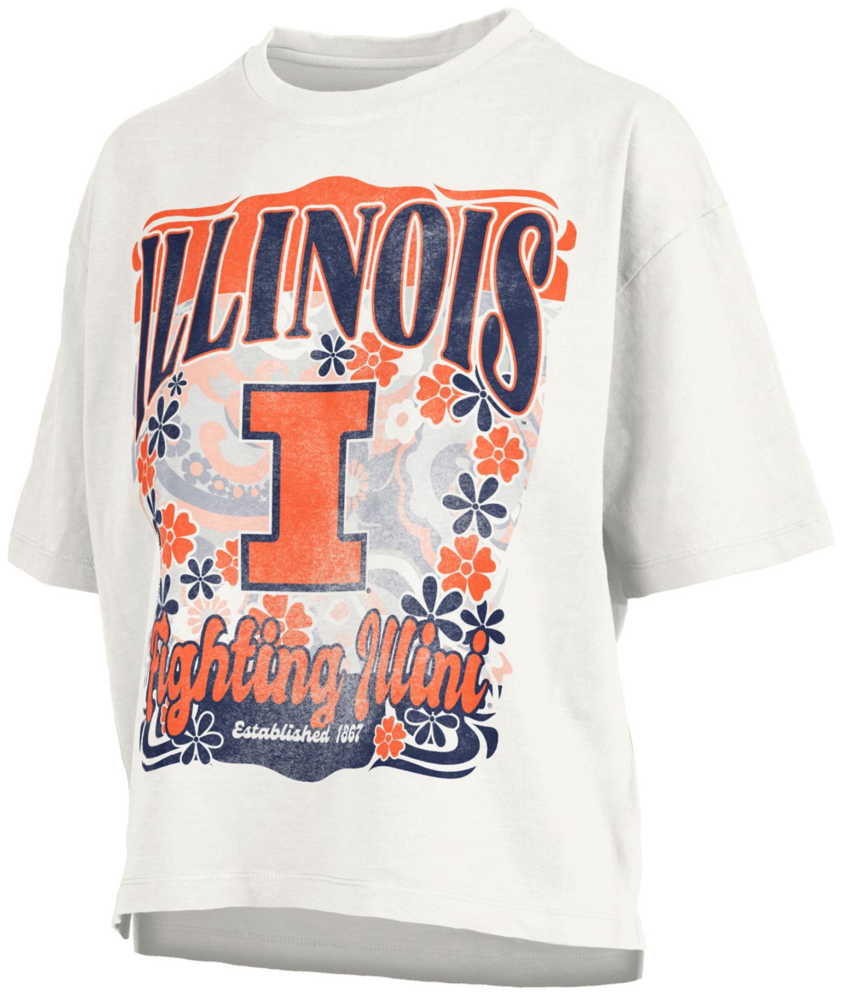 Pressbox Women's Illinois Fighting Illini White Marley T-Shirt