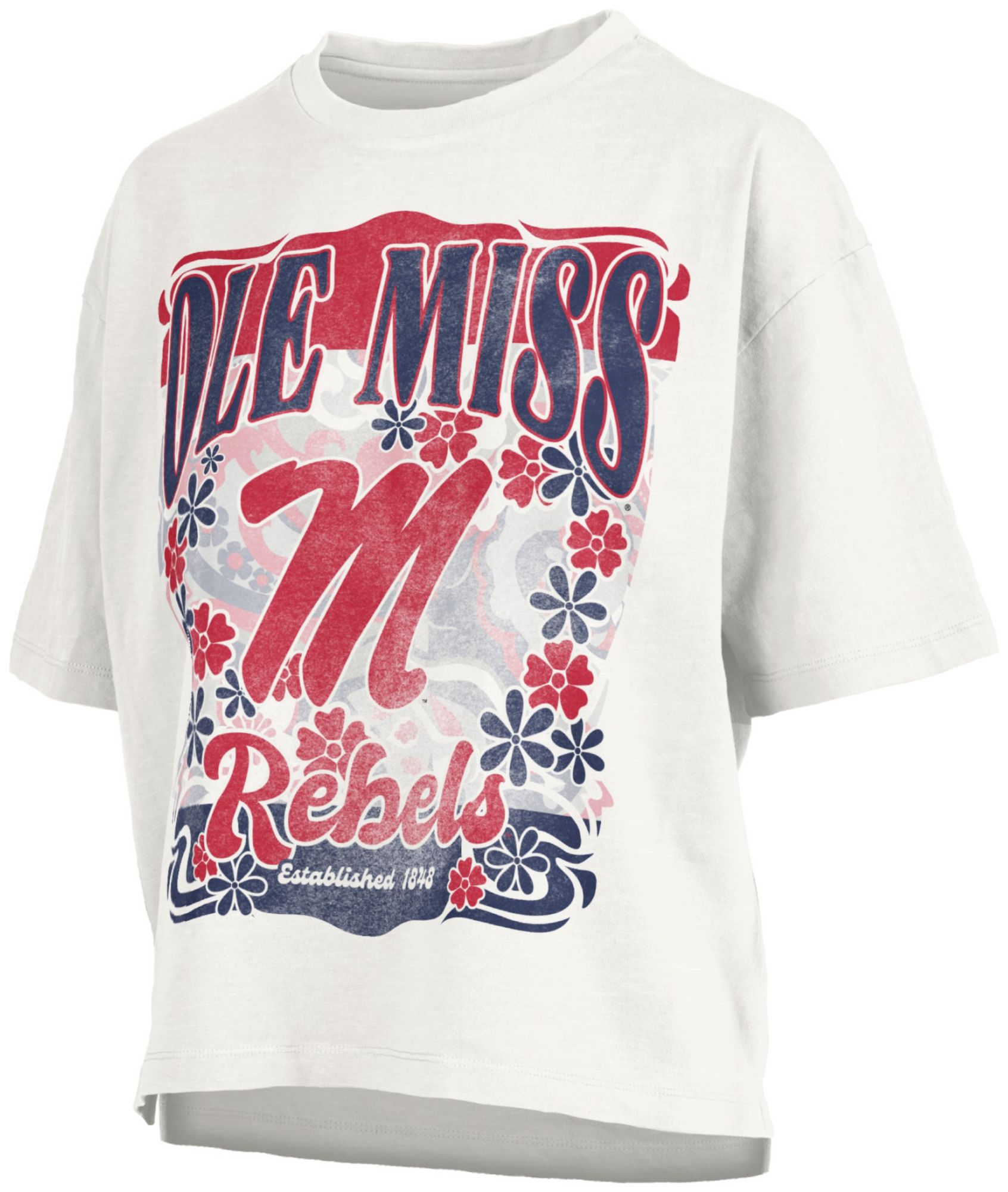 Pressbox Women's Ole Miss Rebels White Marley T-Shirt