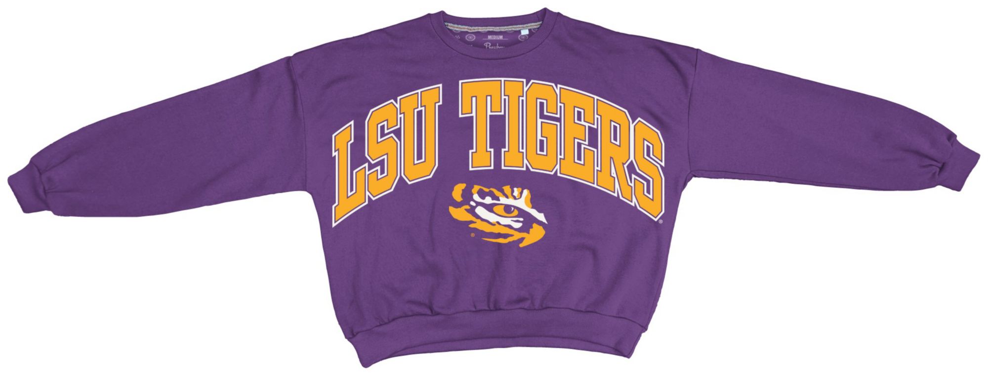 Pressbox Women's LSU Tigers Purple Janise Crewneck Sweatshirt