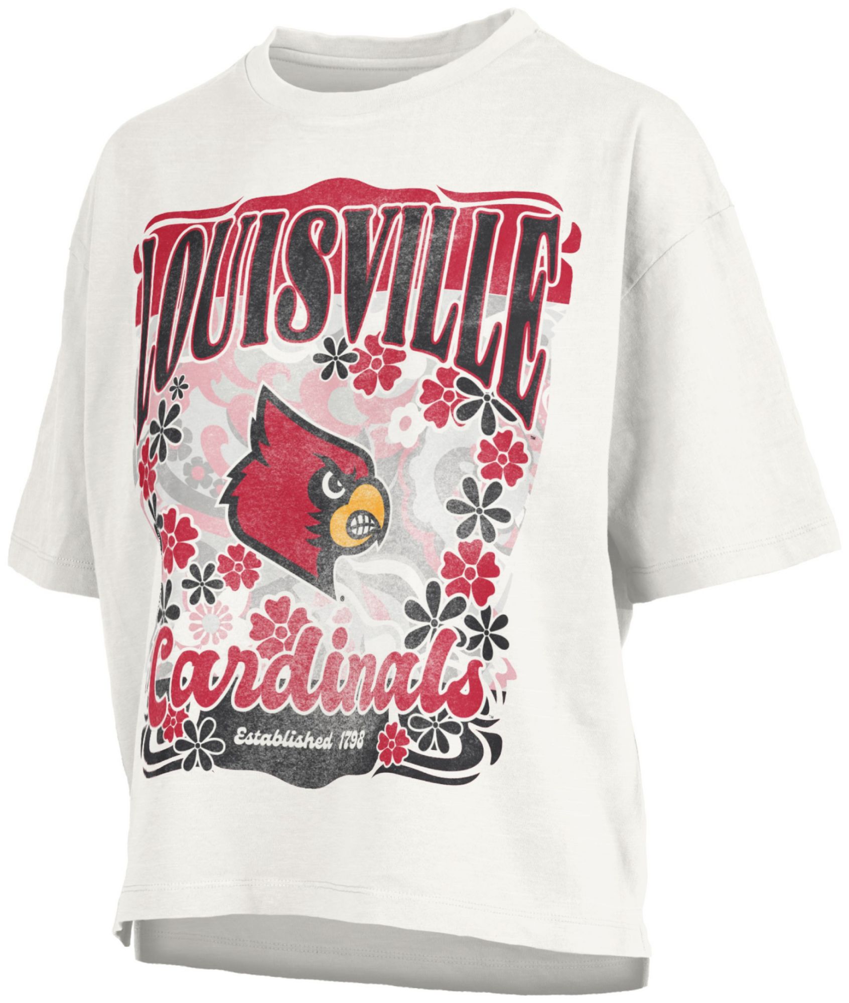 Pressbox Women's Louisville Cardinals White Marley T-Shirt