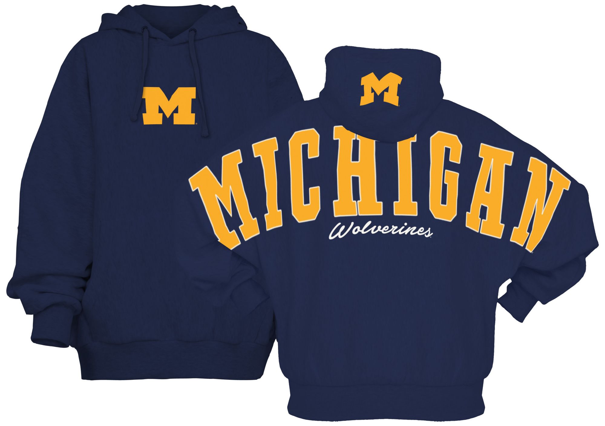 Pressbox Women's Michigan Wolverines Navy Belvedere Hoodie
