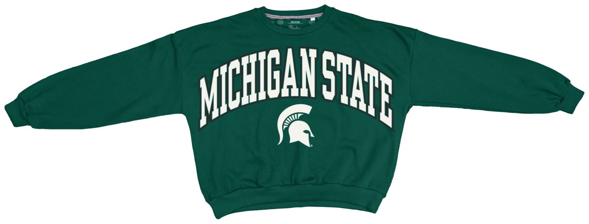 Pressbox Women's Michigan State Spartans Green Janise Crewneck Sweatshirt